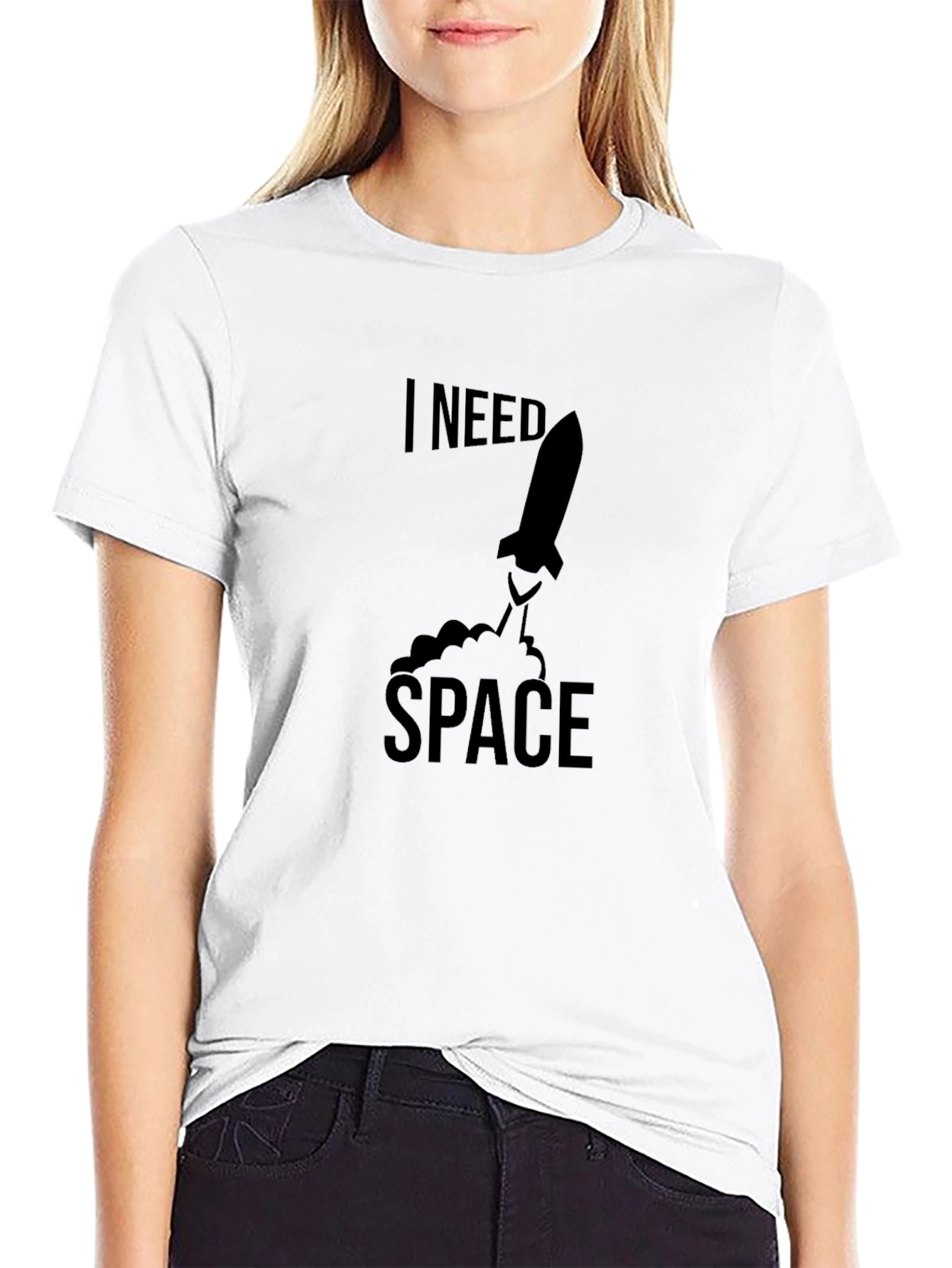 I Need Space Graphic Tee - Black
