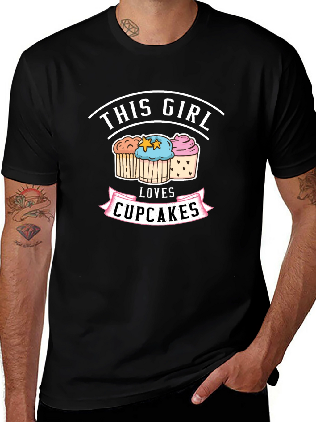 This Girl Loves Cupcakes Graphic T-Shirt