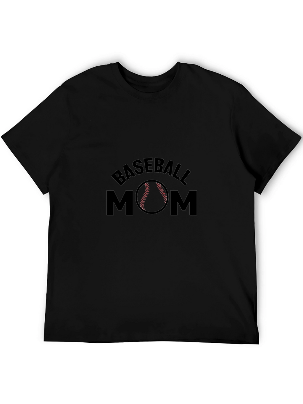Baseball Mom Graphic Tee - Black
