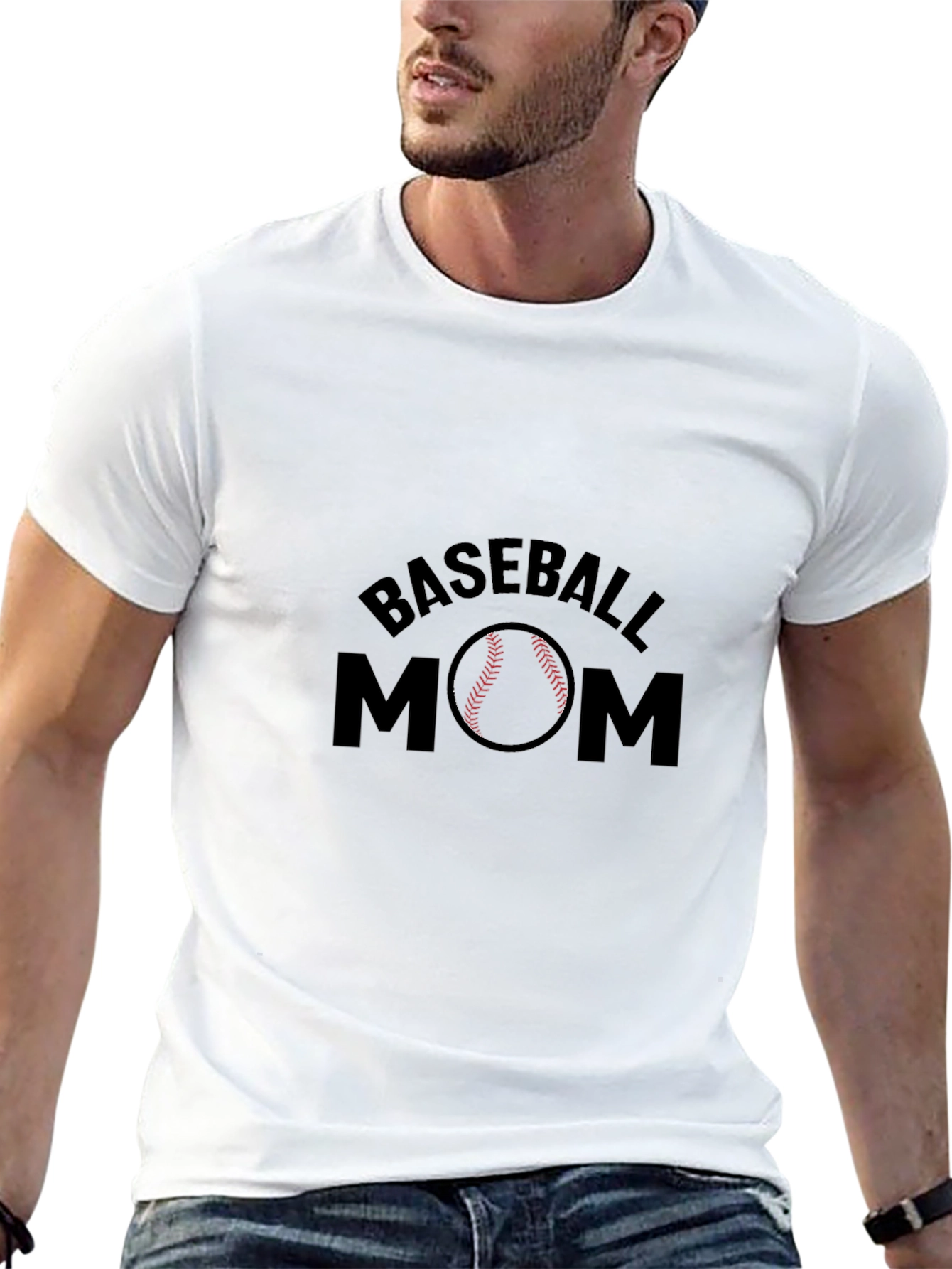Baseball Mom Graphic Tee - Black