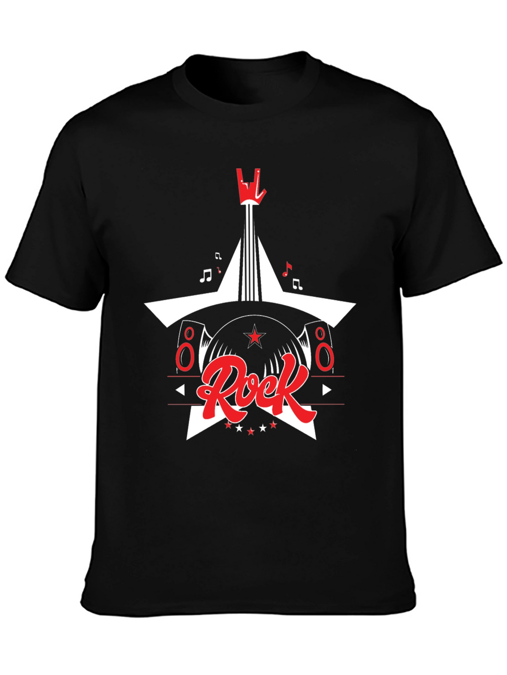 Rock Music Graphic Tee - Black