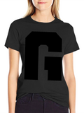 Bold Black Letter Graphic Tee - Stylish & Modern