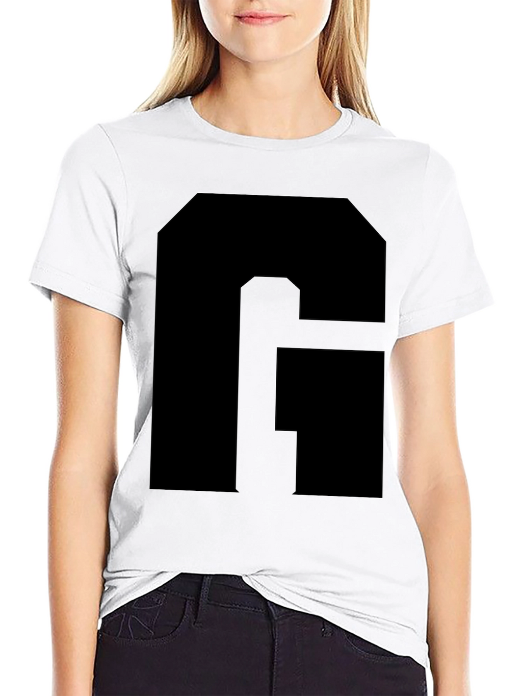 Bold Black Letter Graphic Tee - Stylish & Modern
