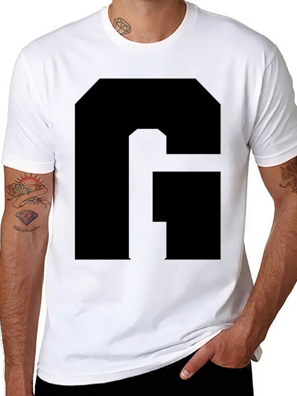 Bold Black Letter Graphic Tee - Stylish & Modern