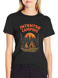 Intense Camping Graphic T-Shirt - Black