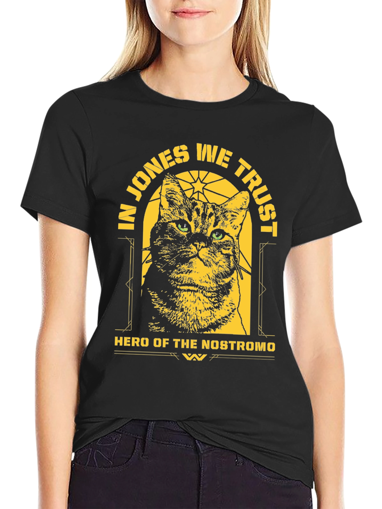In Jones We Trust Cat Graphic T-Shirt