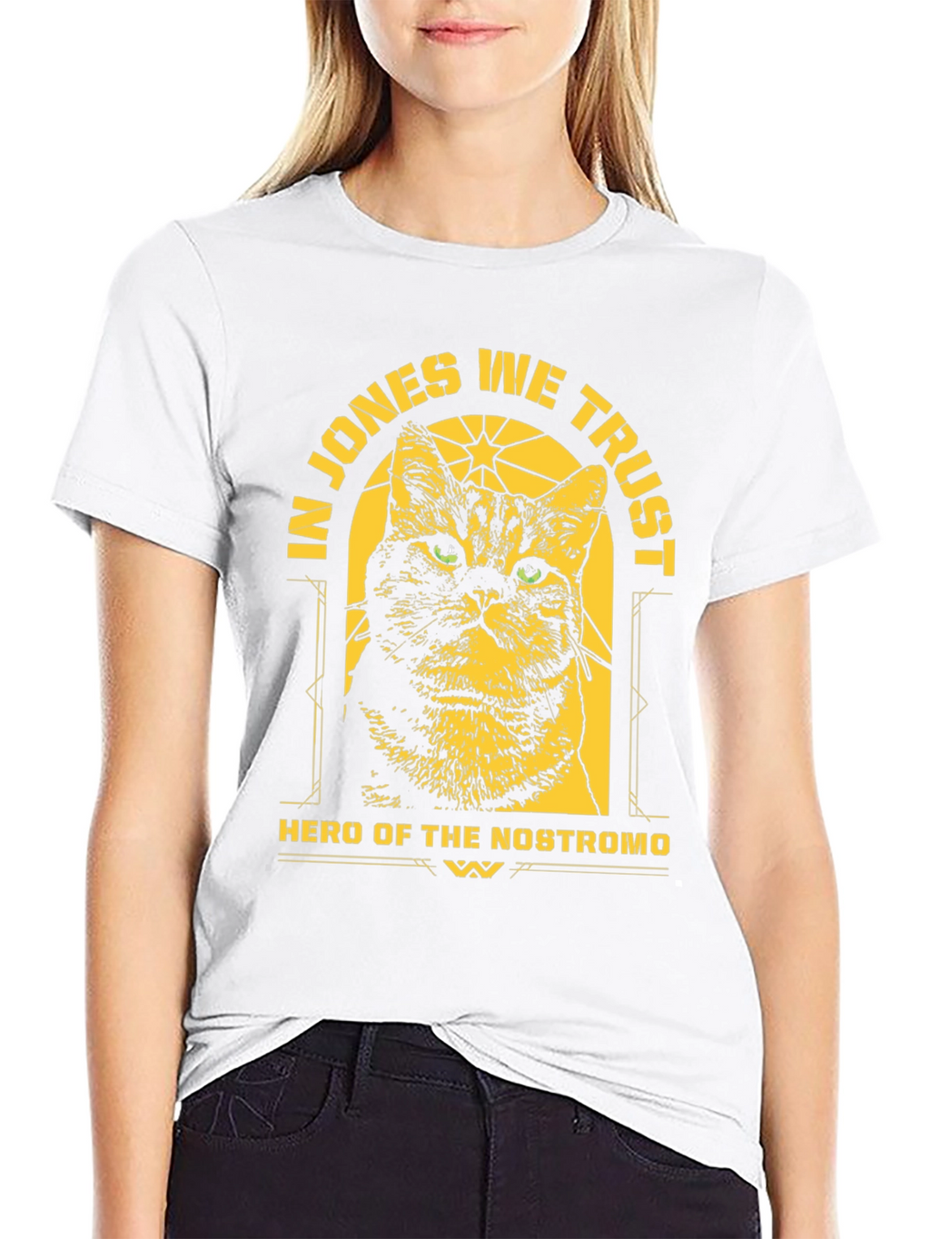 In Jones We Trust Cat Graphic T-Shirt