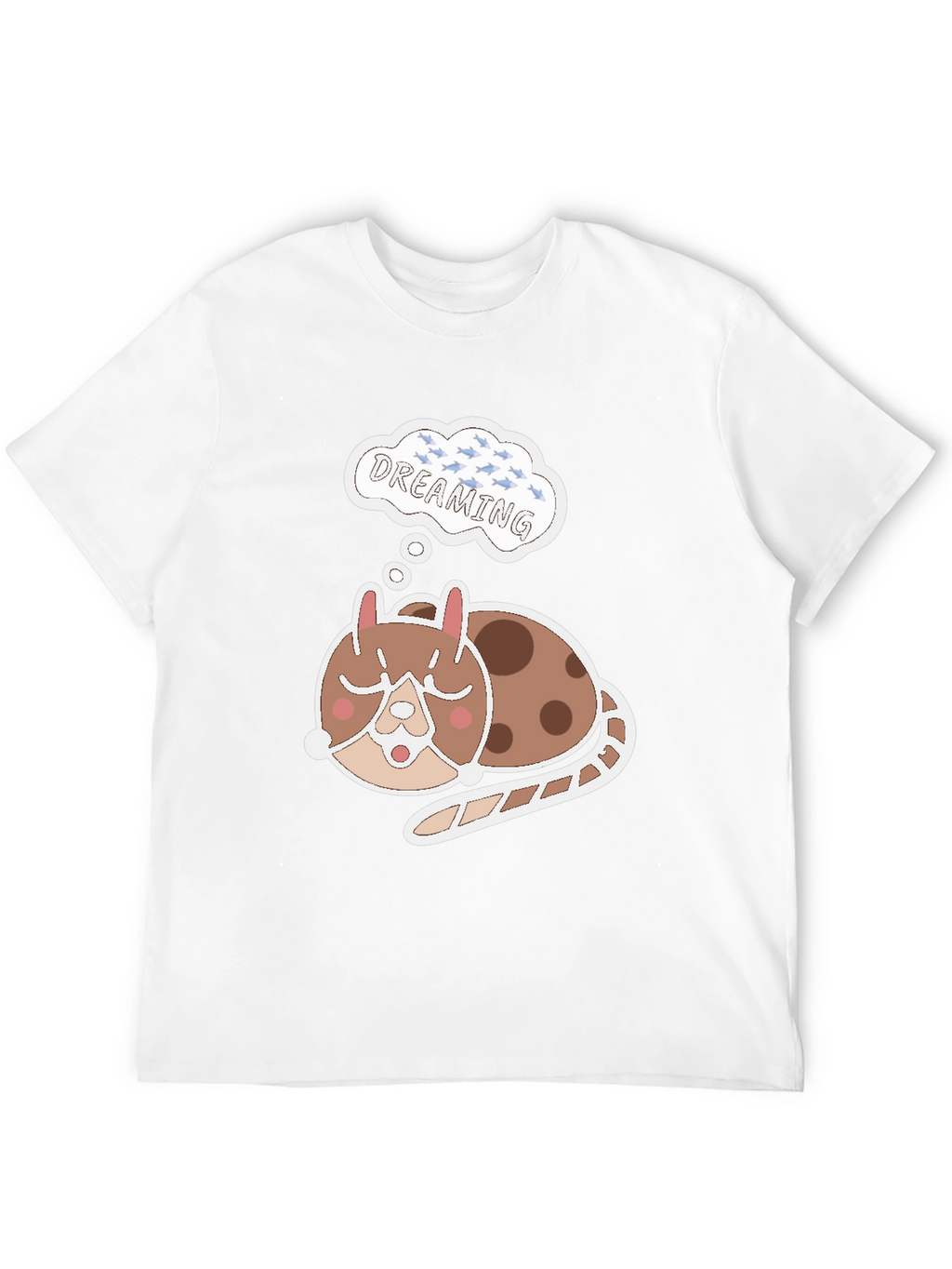 Dreamy Cat T-Shirt - Cute Sleeping Animal Tee