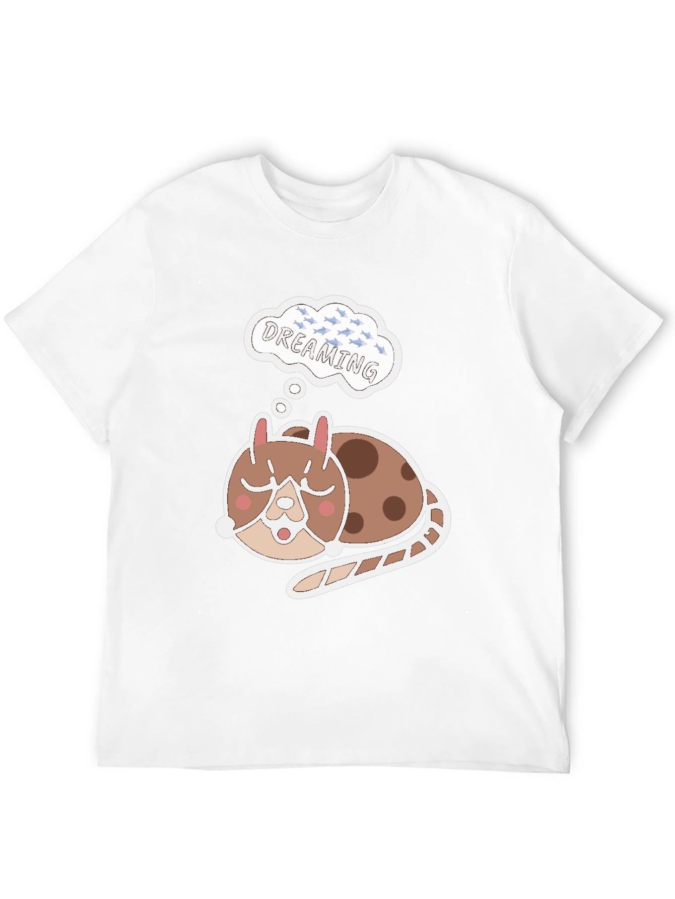 Dreamy Cat T-Shirt - Cute Sleeping Animal Tee