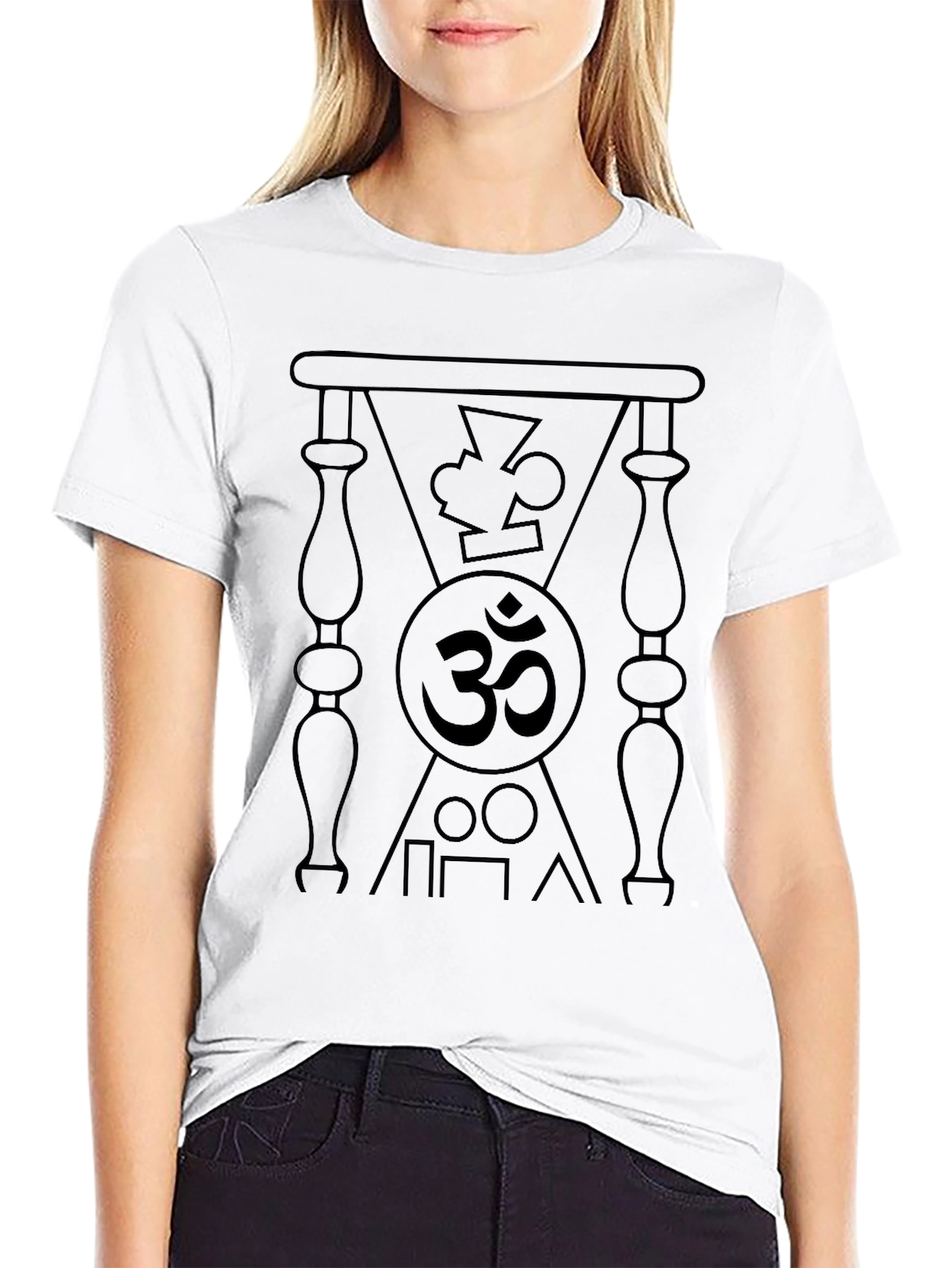 Om Symbol Graphic Tee - Spiritual Black T-Shirt