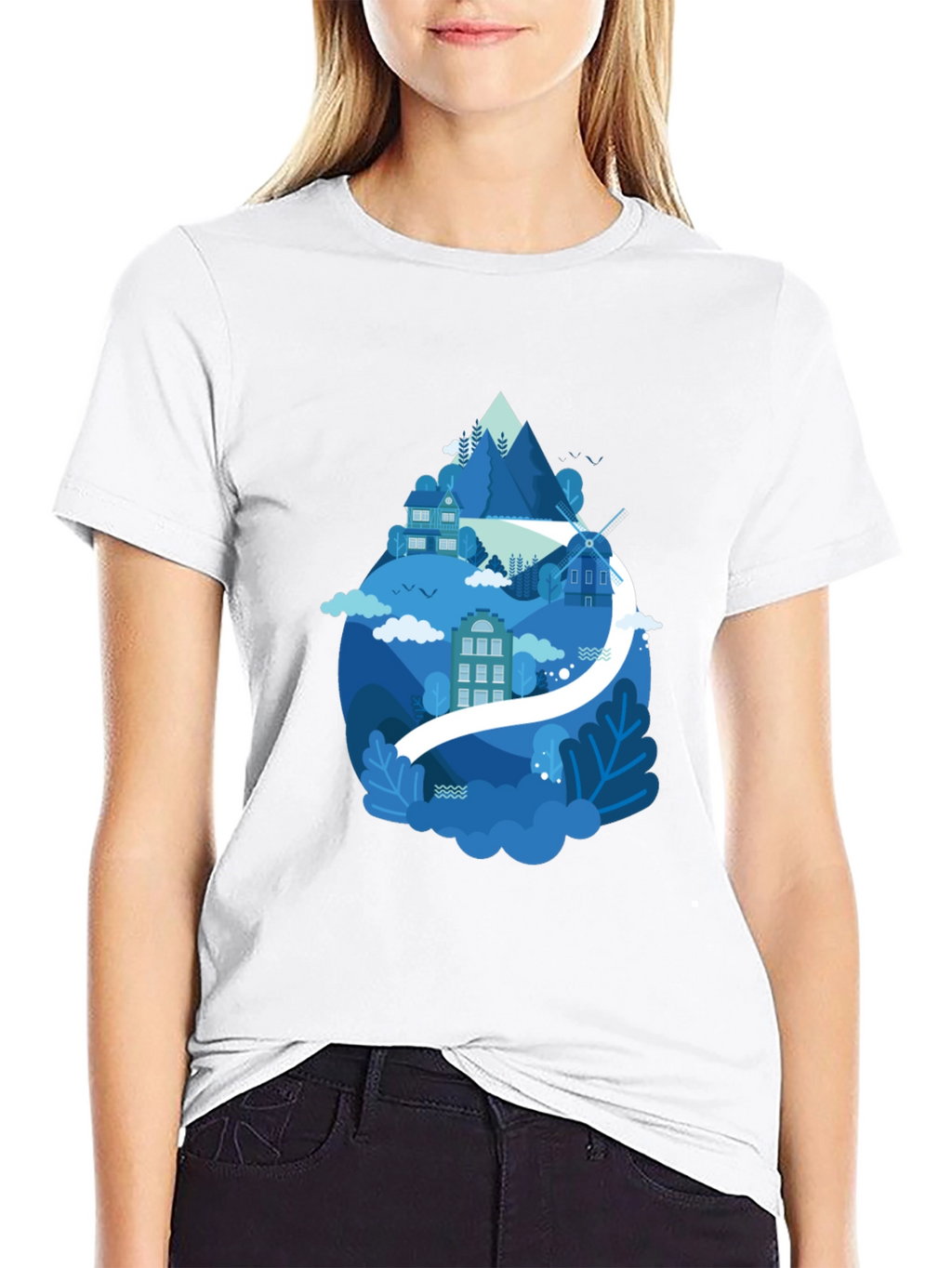 Mountain Village Graphic T-Shirt