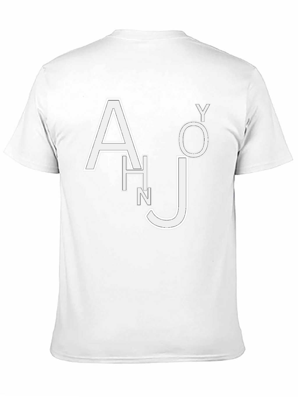 Trendy Black T-Shirt with White Letter Design