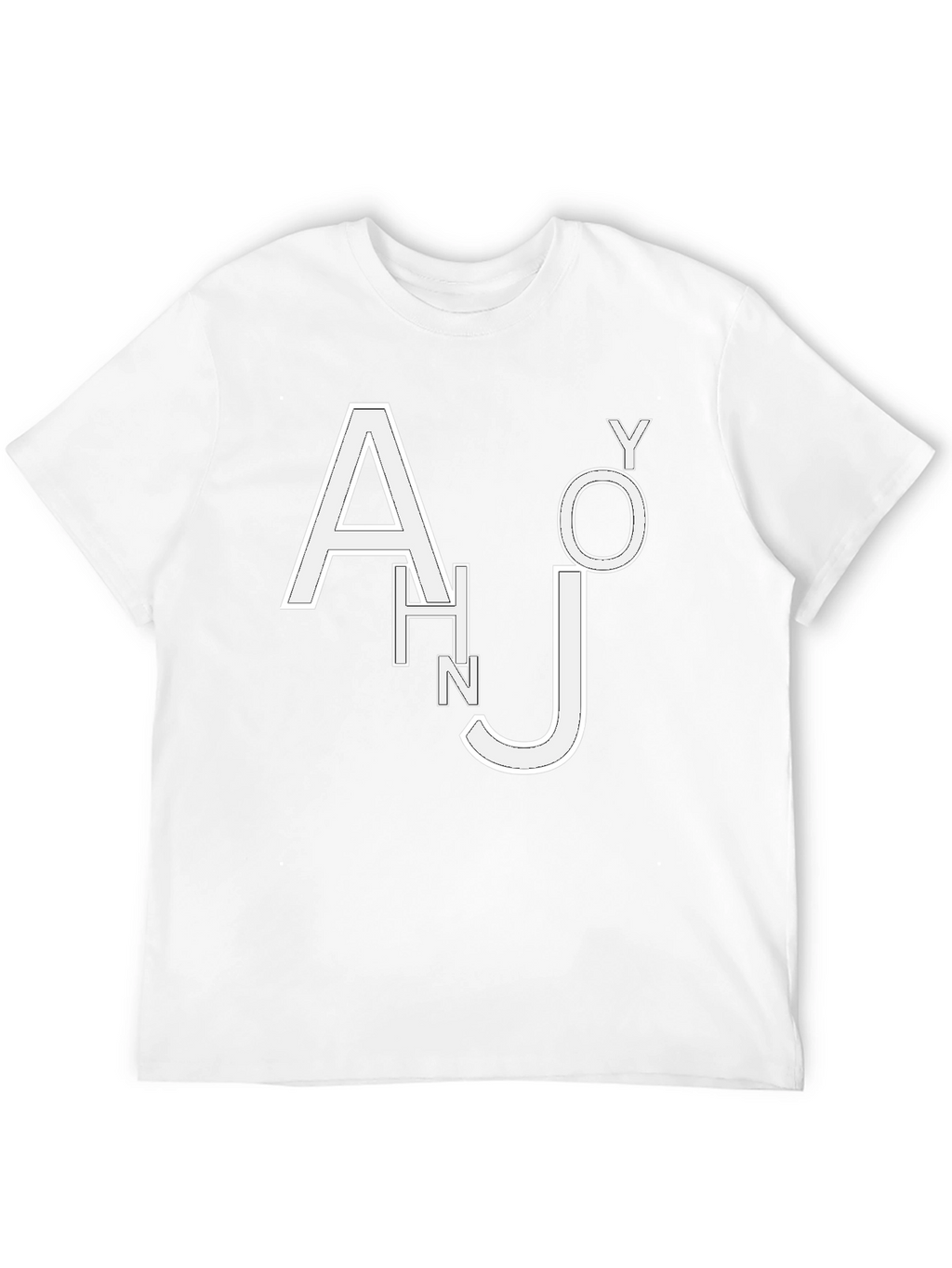 Trendy Black T-Shirt with White Letter Design