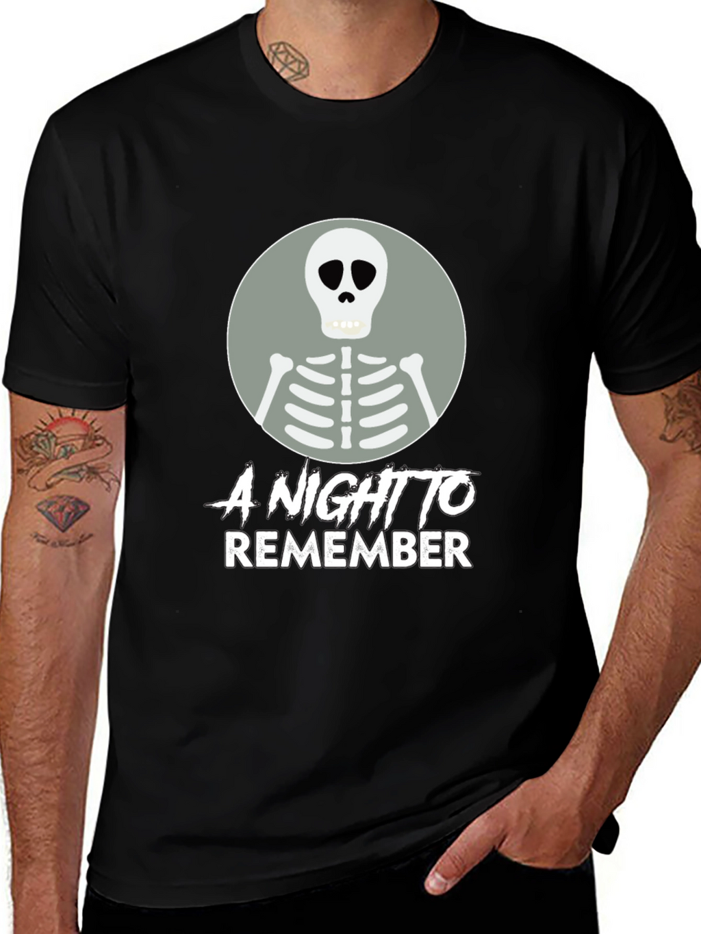 A Night to Remember Skeleton Graphic T-Shirt