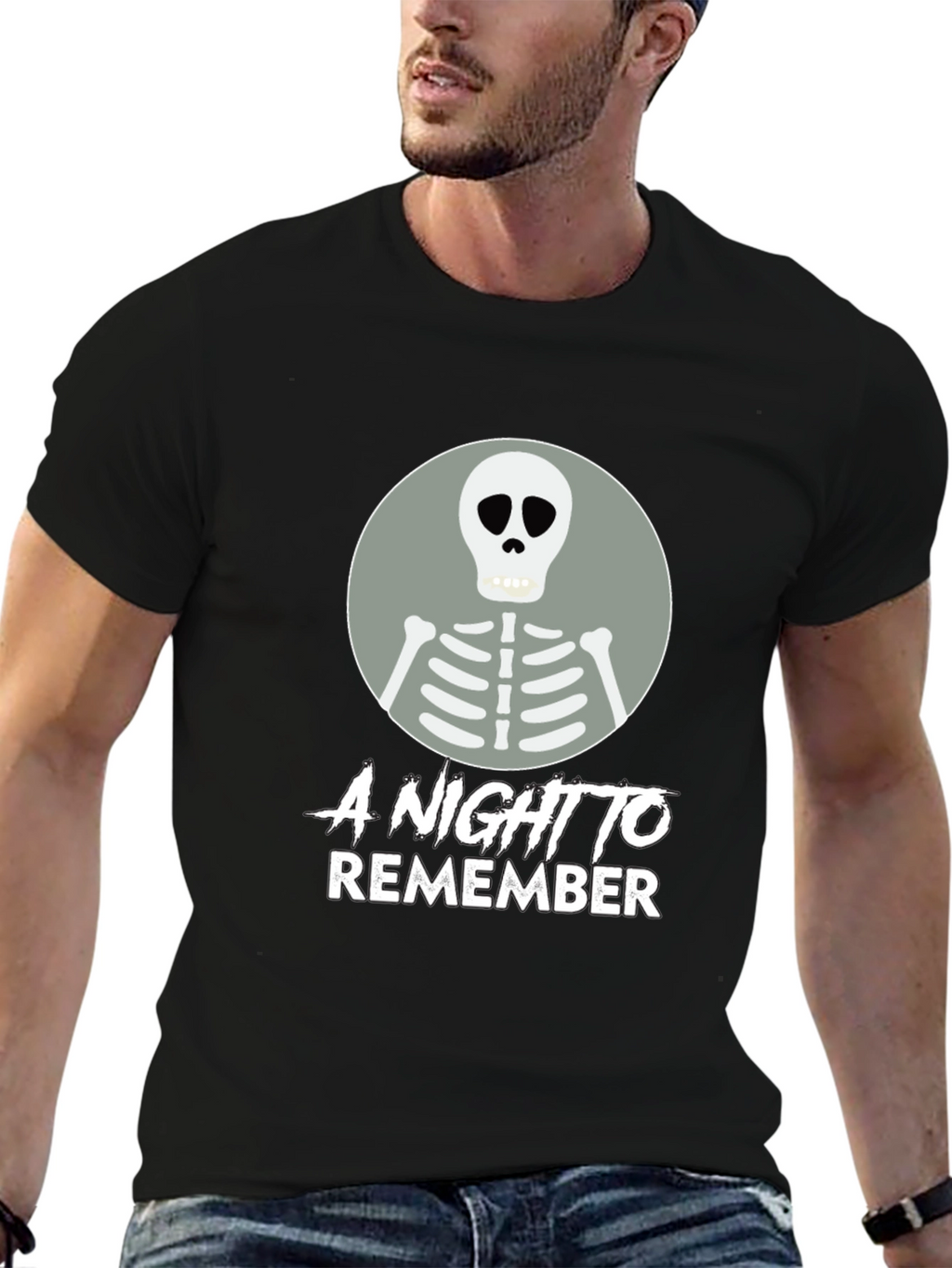 A Night to Remember Skeleton Graphic T-Shirt