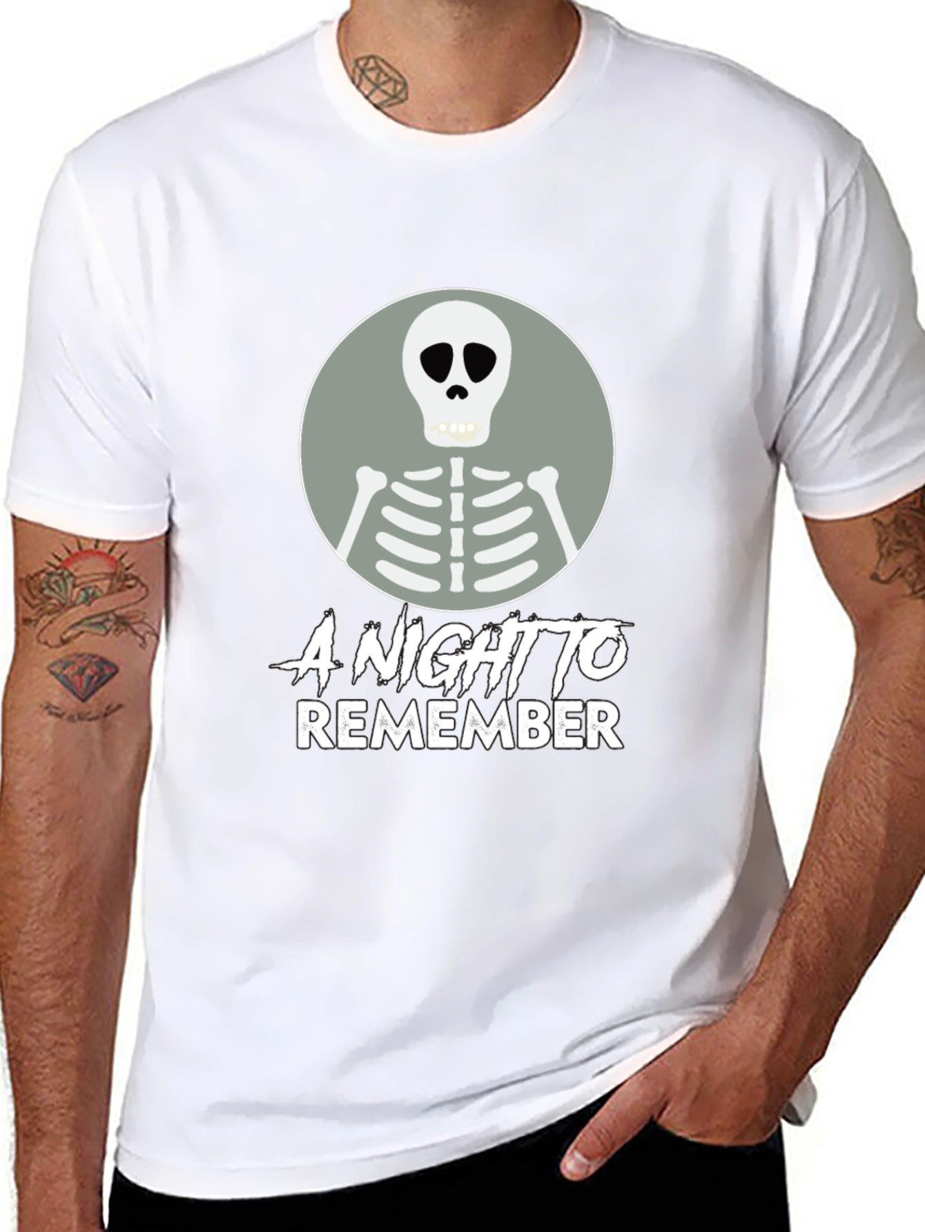 A Night to Remember Skeleton Graphic T-Shirt