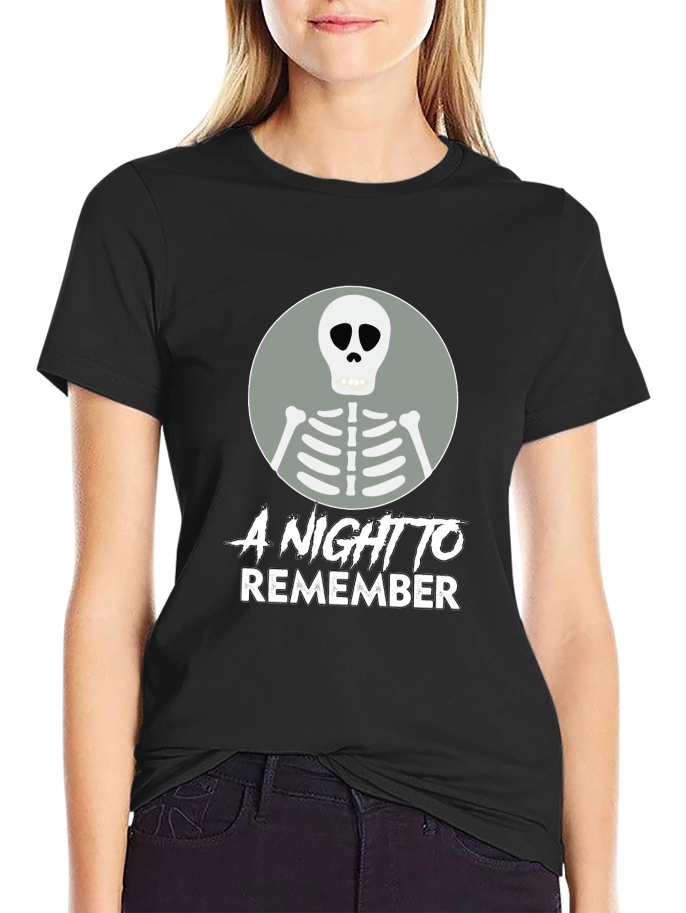 A Night to Remember Skeleton Graphic T-Shirt