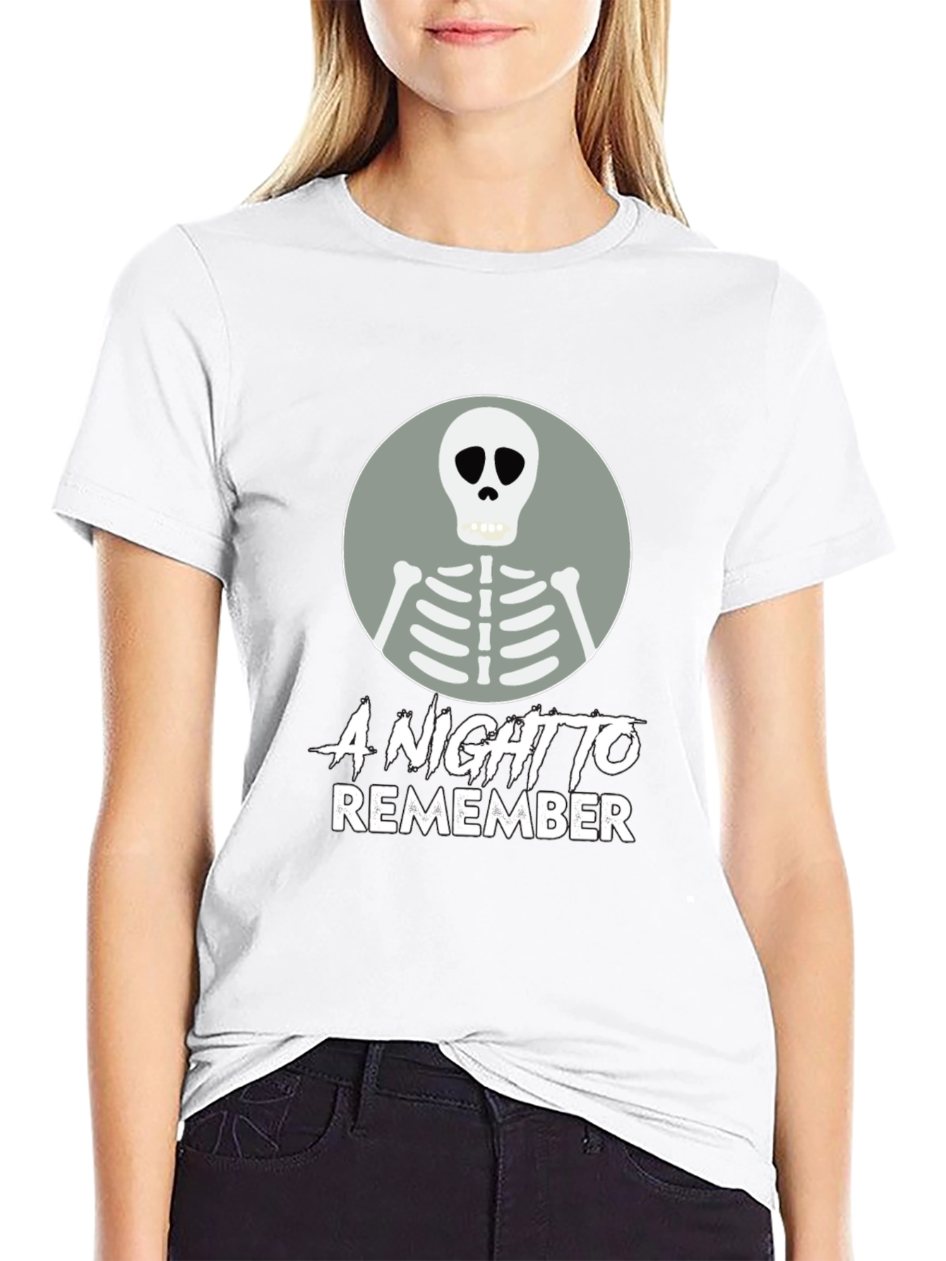 A Night to Remember Skeleton Graphic T-Shirt