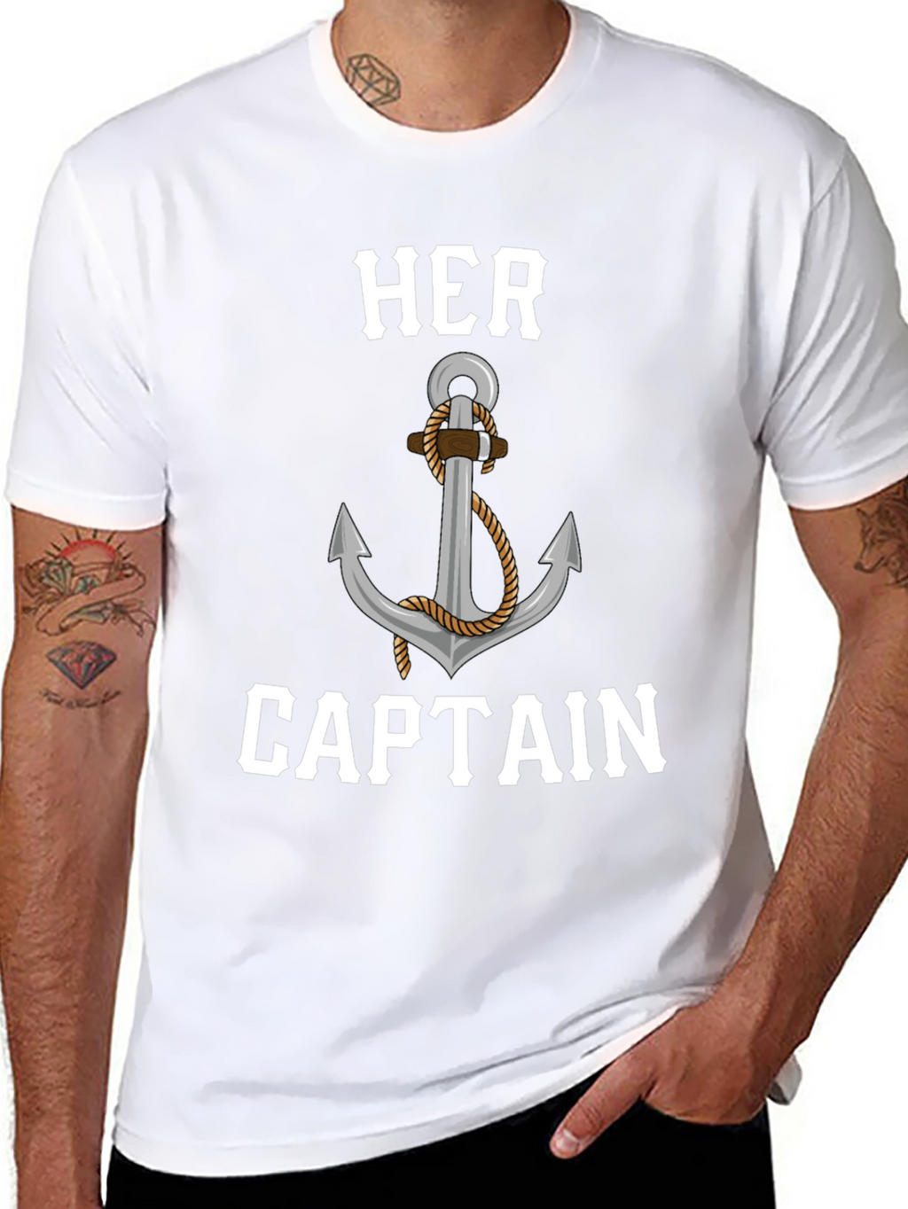 Her Captain Anchor Graphic T-Shirt