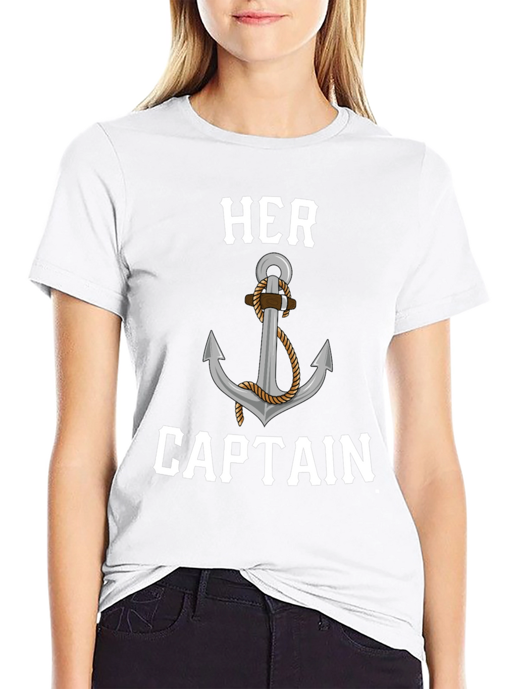 Her Captain Anchor Graphic T-Shirt
