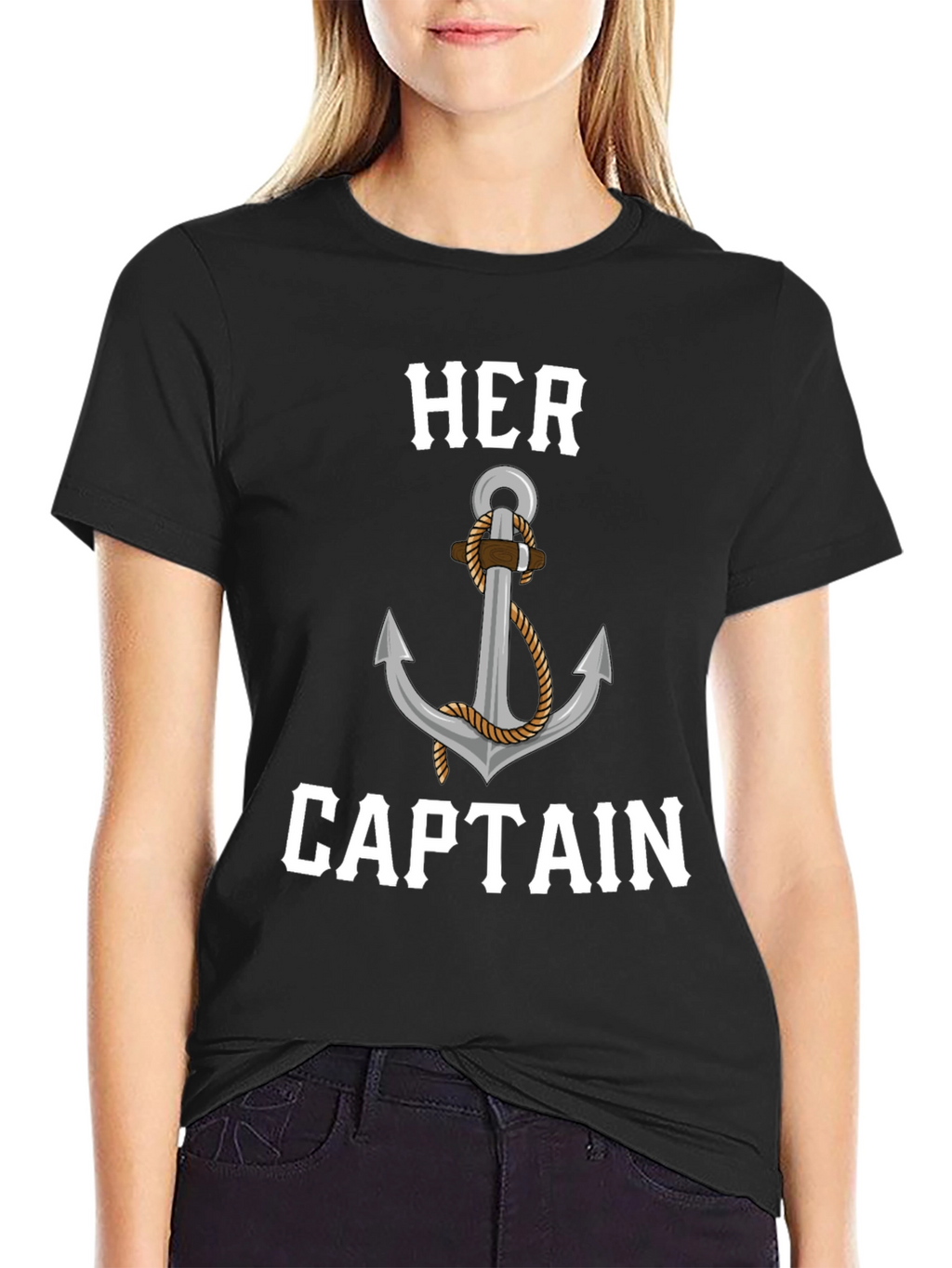 Her Captain Anchor Graphic T-Shirt