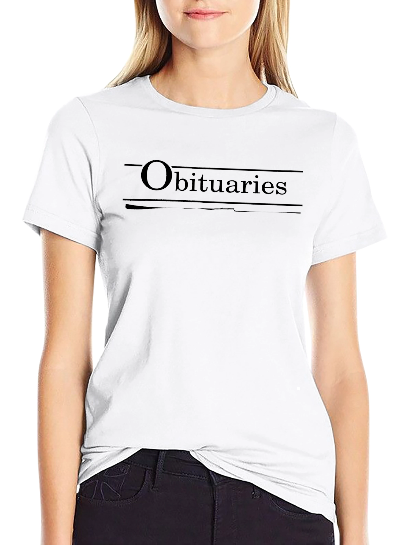 Obituaries Black T-Shirt - Dark Humor Graphic Tee