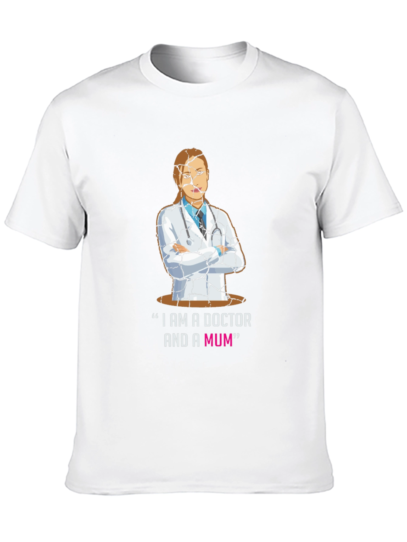 Doctor Mum Cracked Design T-Shirt