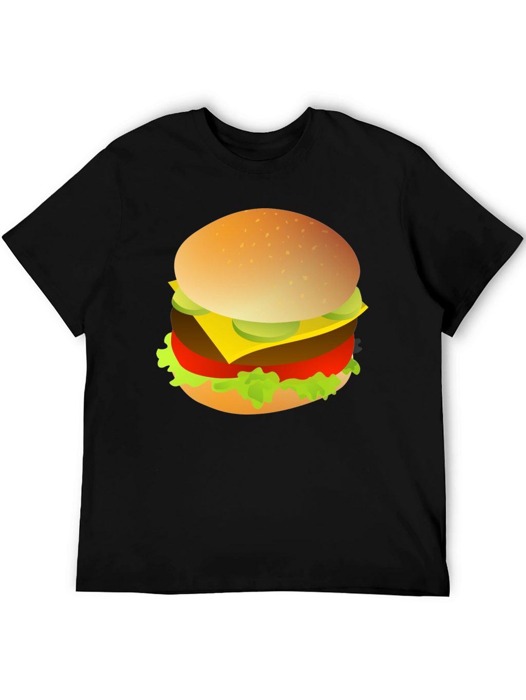 Burger Graphic Print Crew Neck T-Shirt