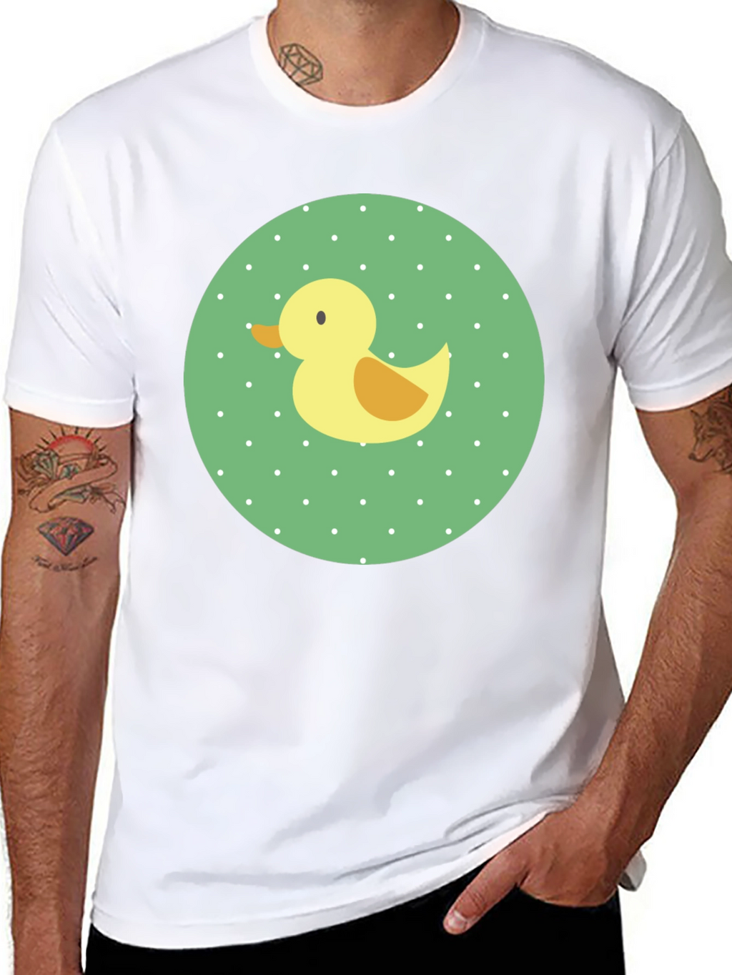 Duck Print T-Shirt - Cute Casual Top