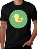 Duck Print T-Shirt - Cute Casual Top