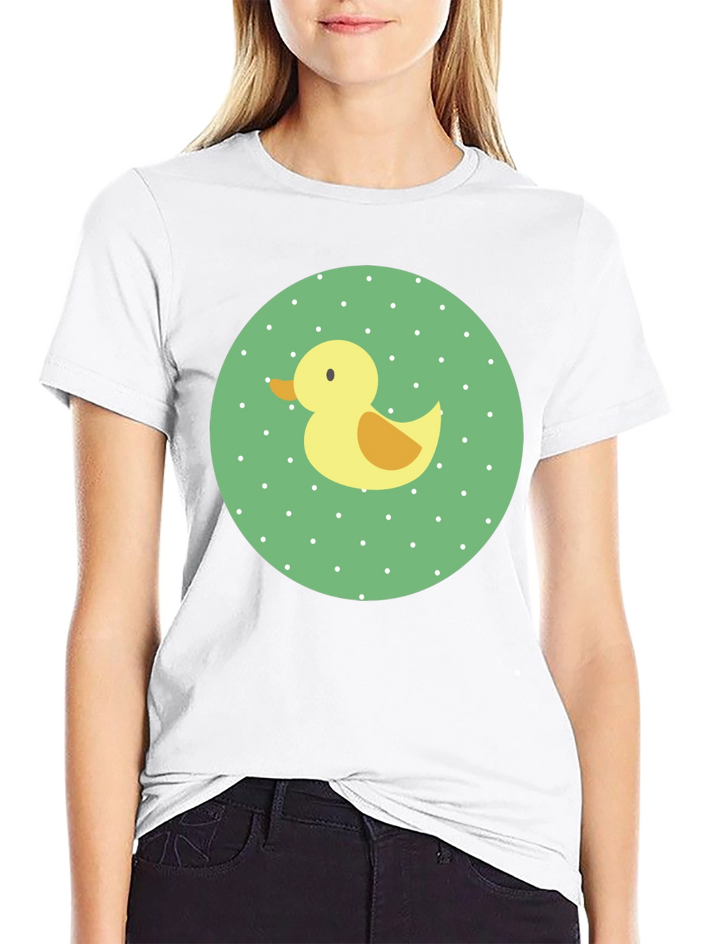 Duck Print T-Shirt - Cute Casual Top