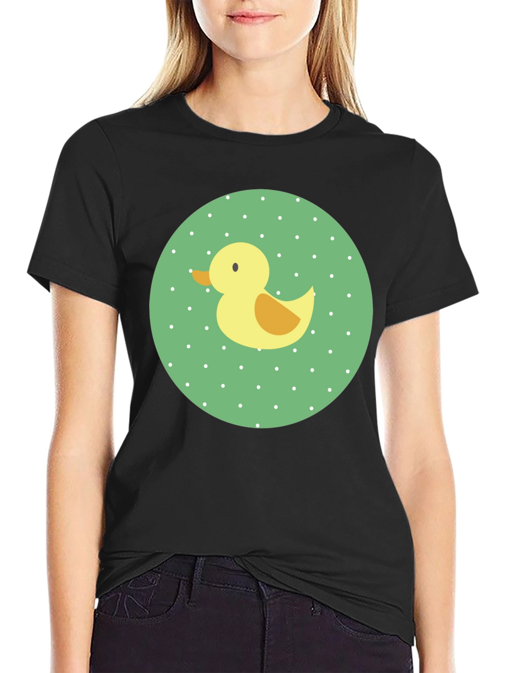Duck Print T-Shirt - Cute Casual Top