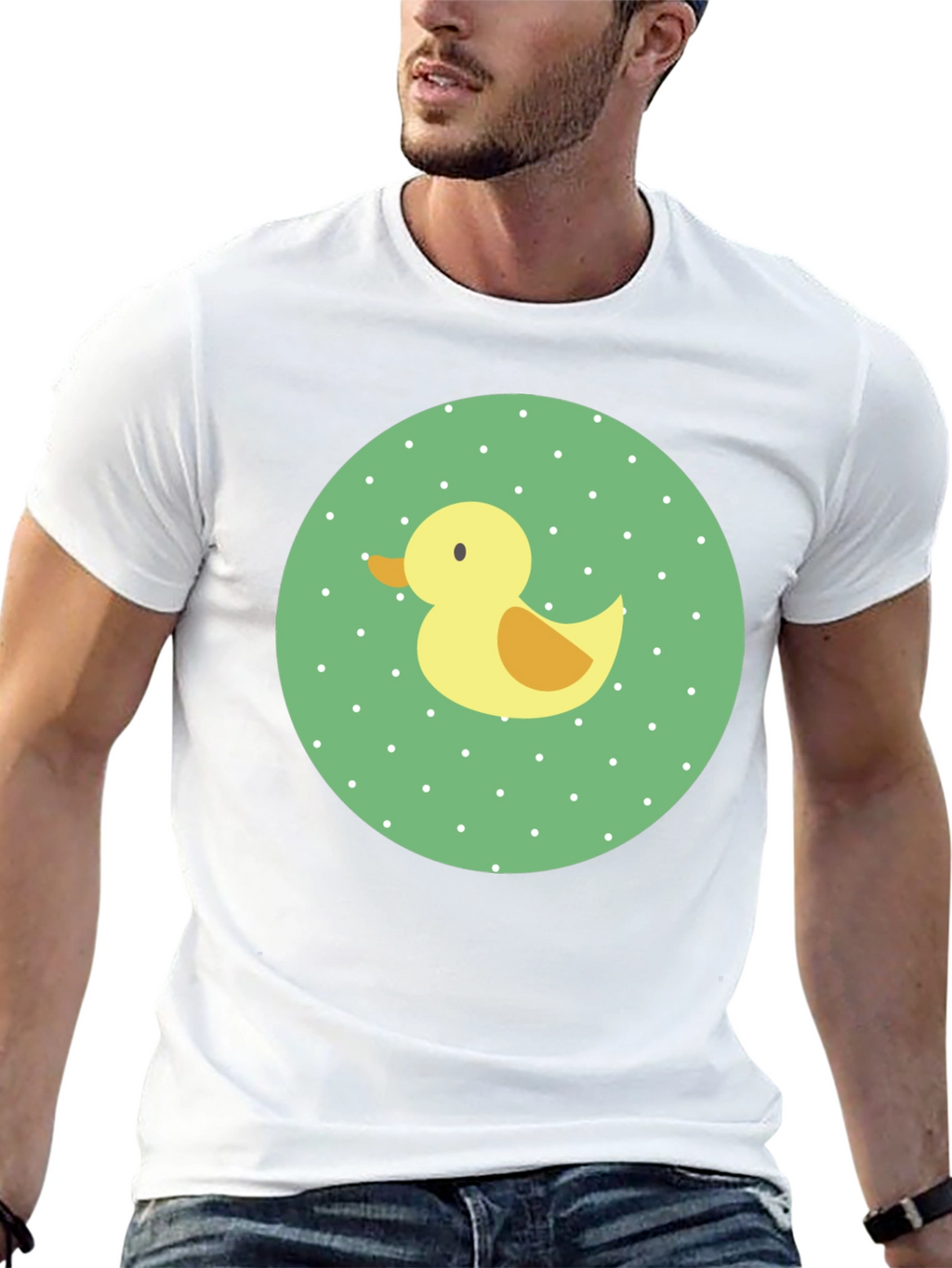 Duck Print T-Shirt - Cute Casual Top