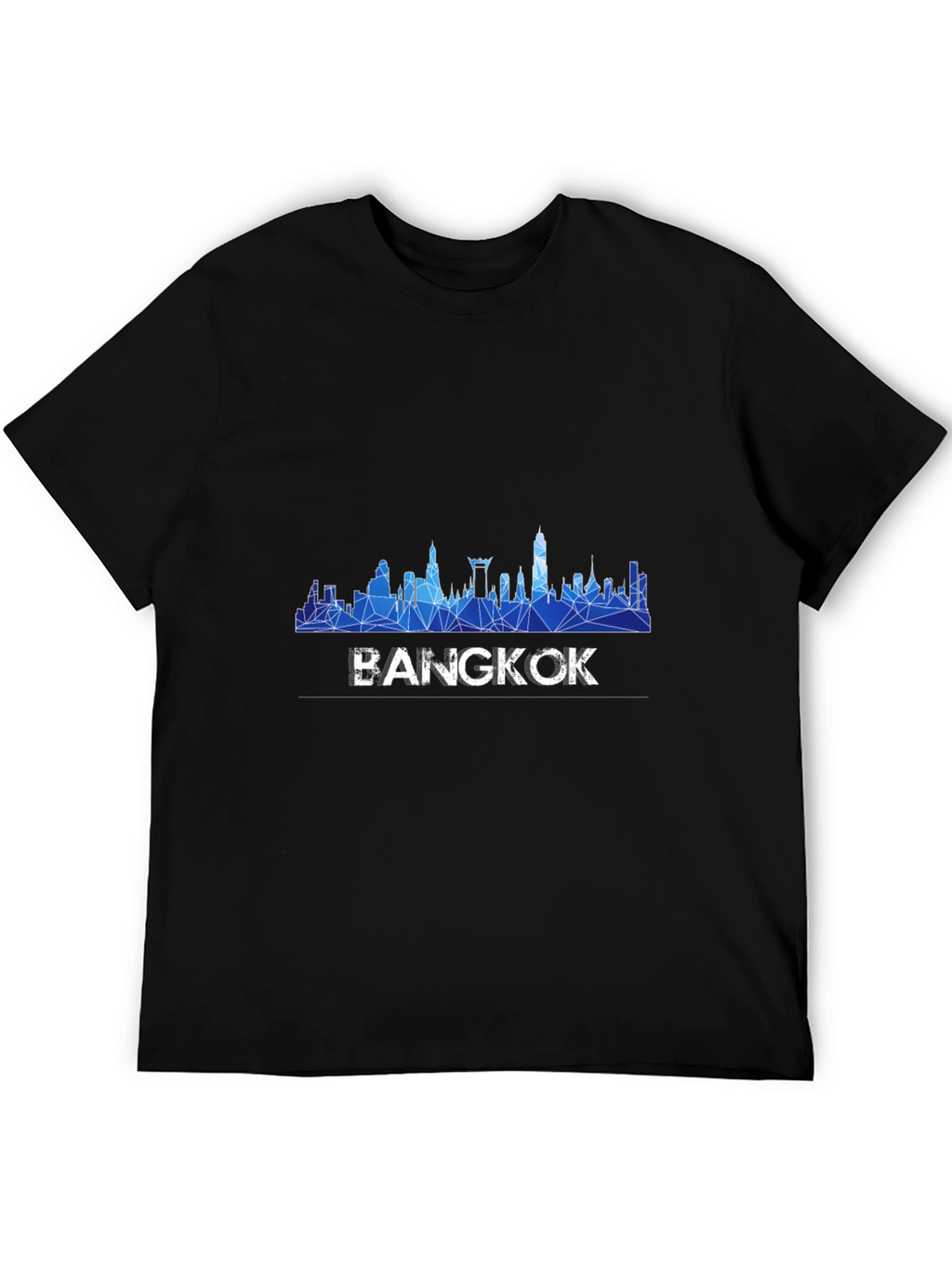 Bangkok Skyline Mens Black T-Shirt
