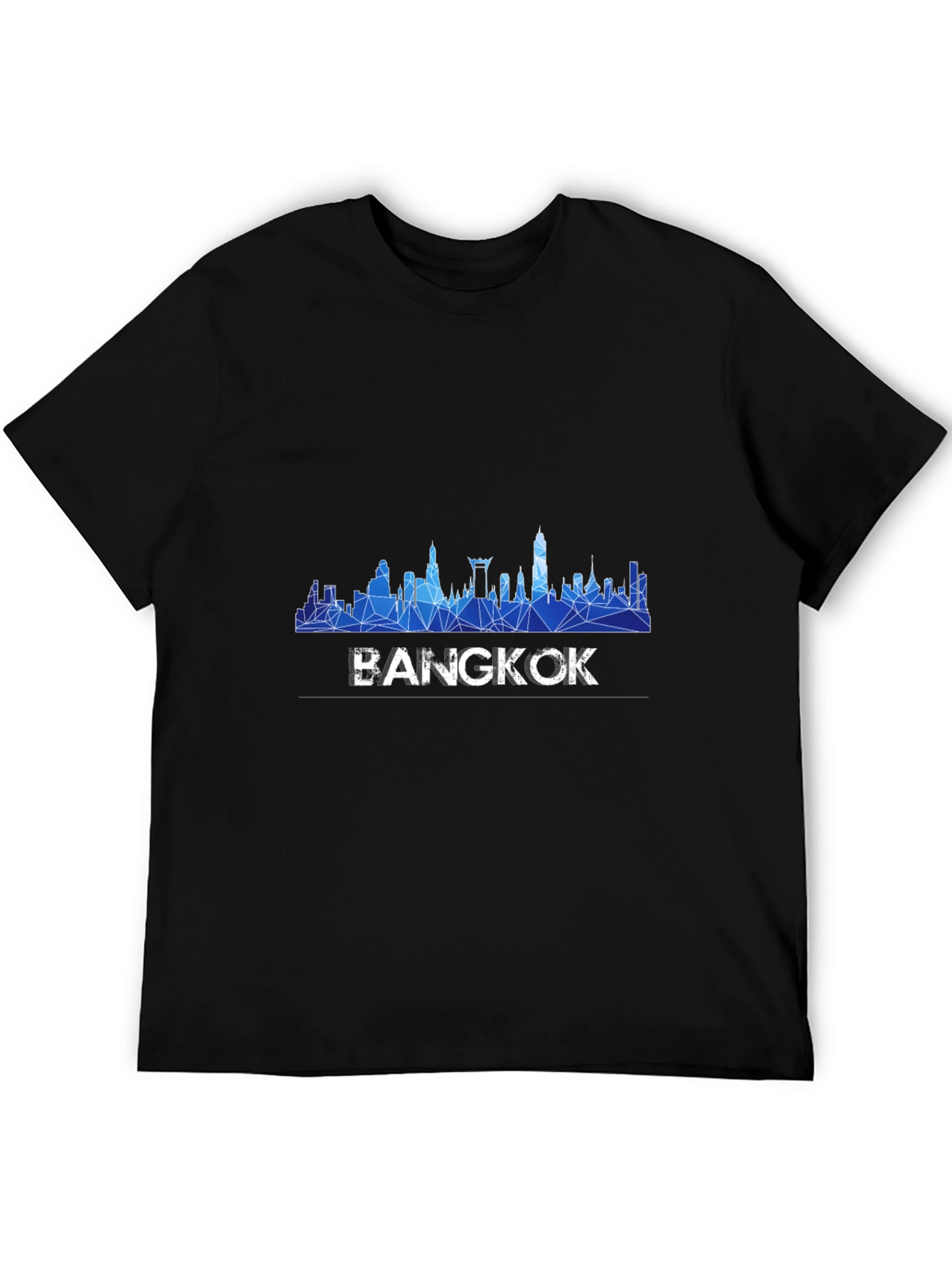 Bangkok Skyline Mens Black T-Shirt