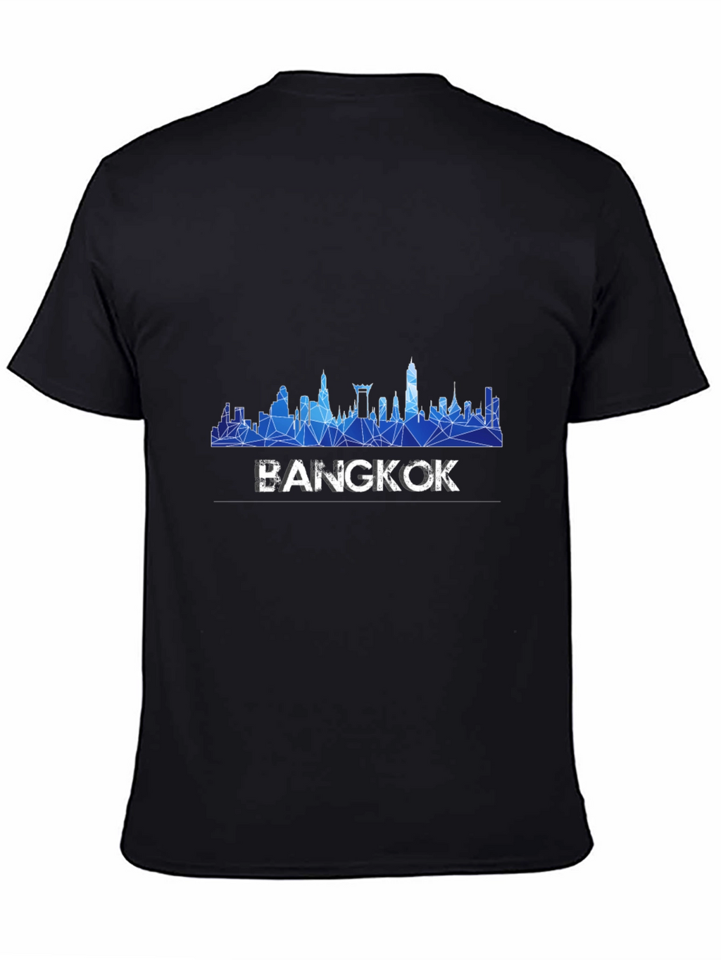 Bangkok Skyline Mens Black T-Shirt