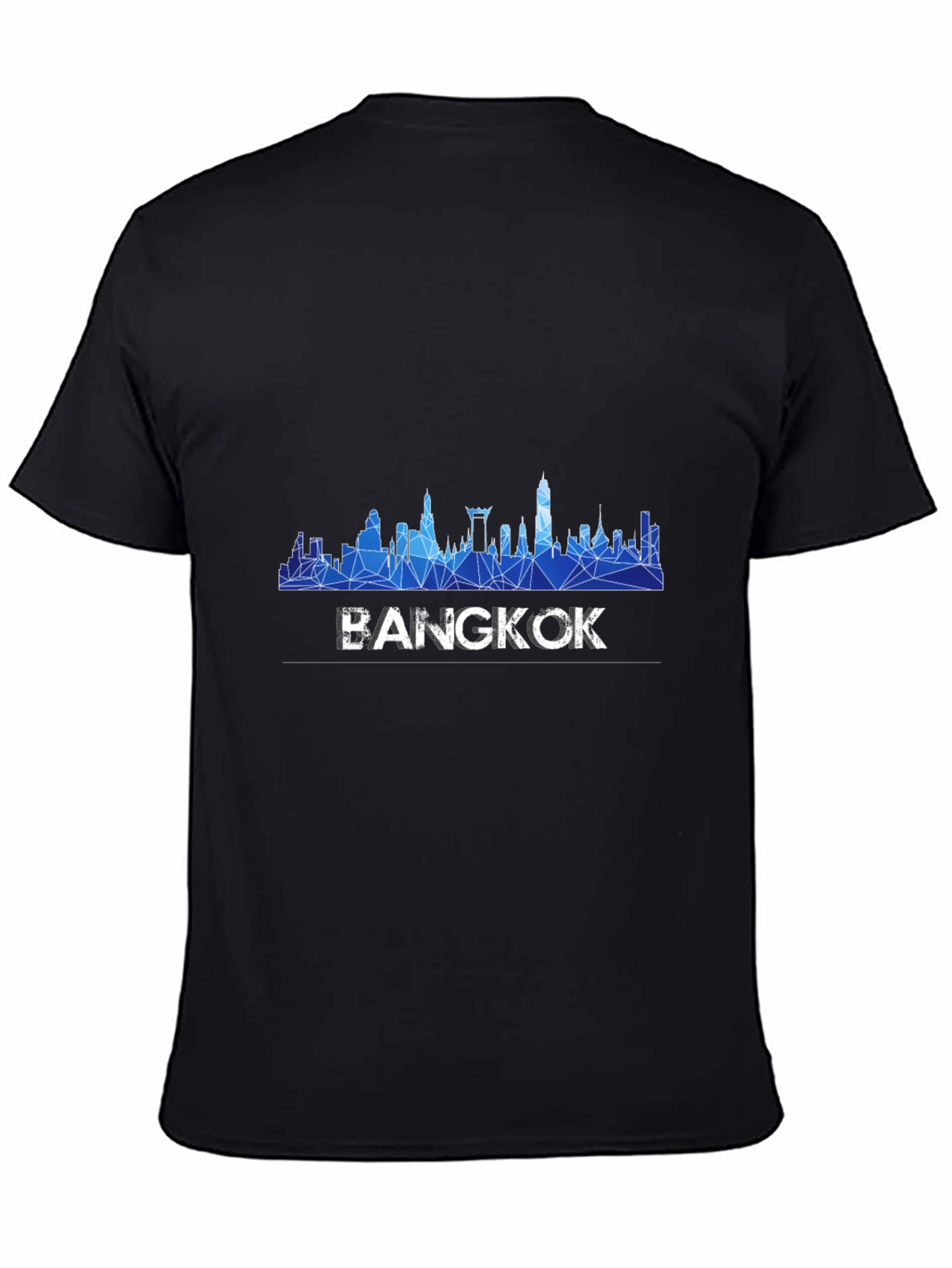 Bangkok Skyline Mens Black T-Shirt