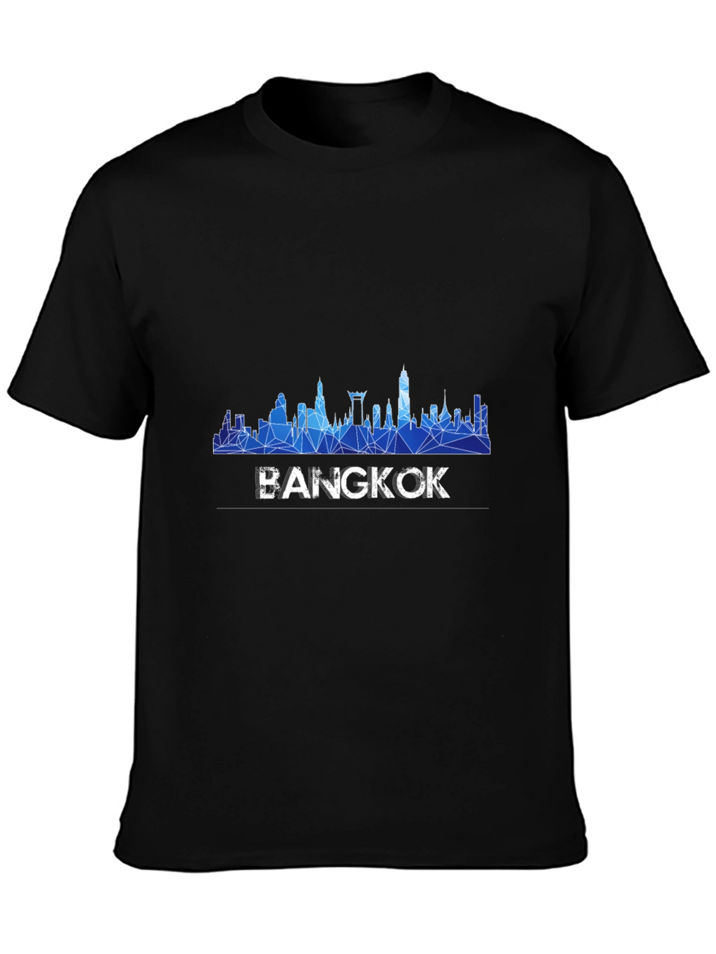 Bangkok Skyline Mens Black T-Shirt