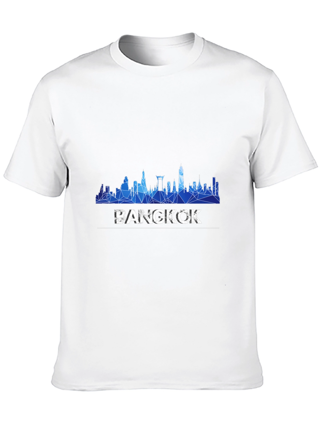 Bangkok Skyline Mens Black T-Shirt