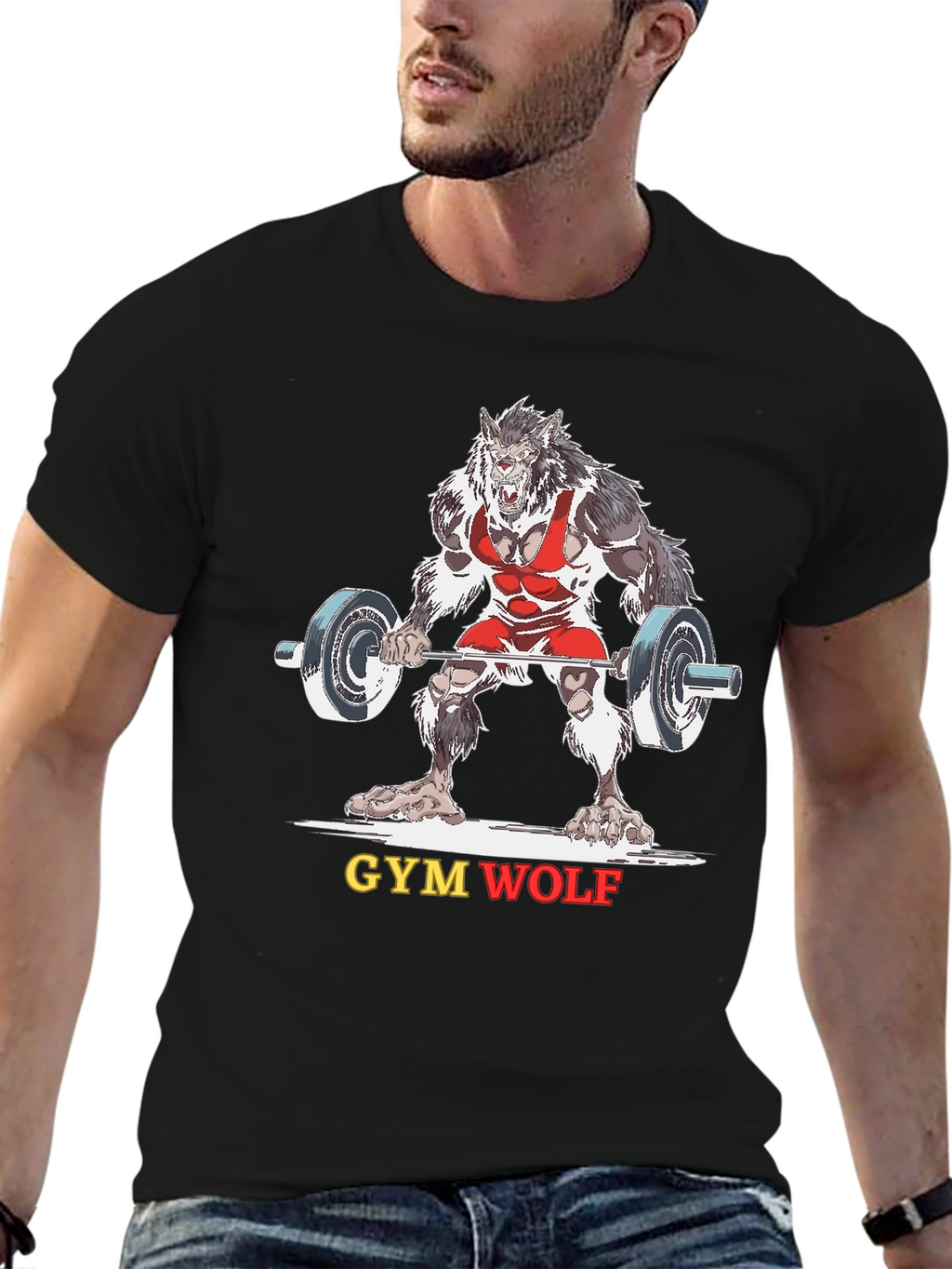 Gym Wolf Black T-Shirt