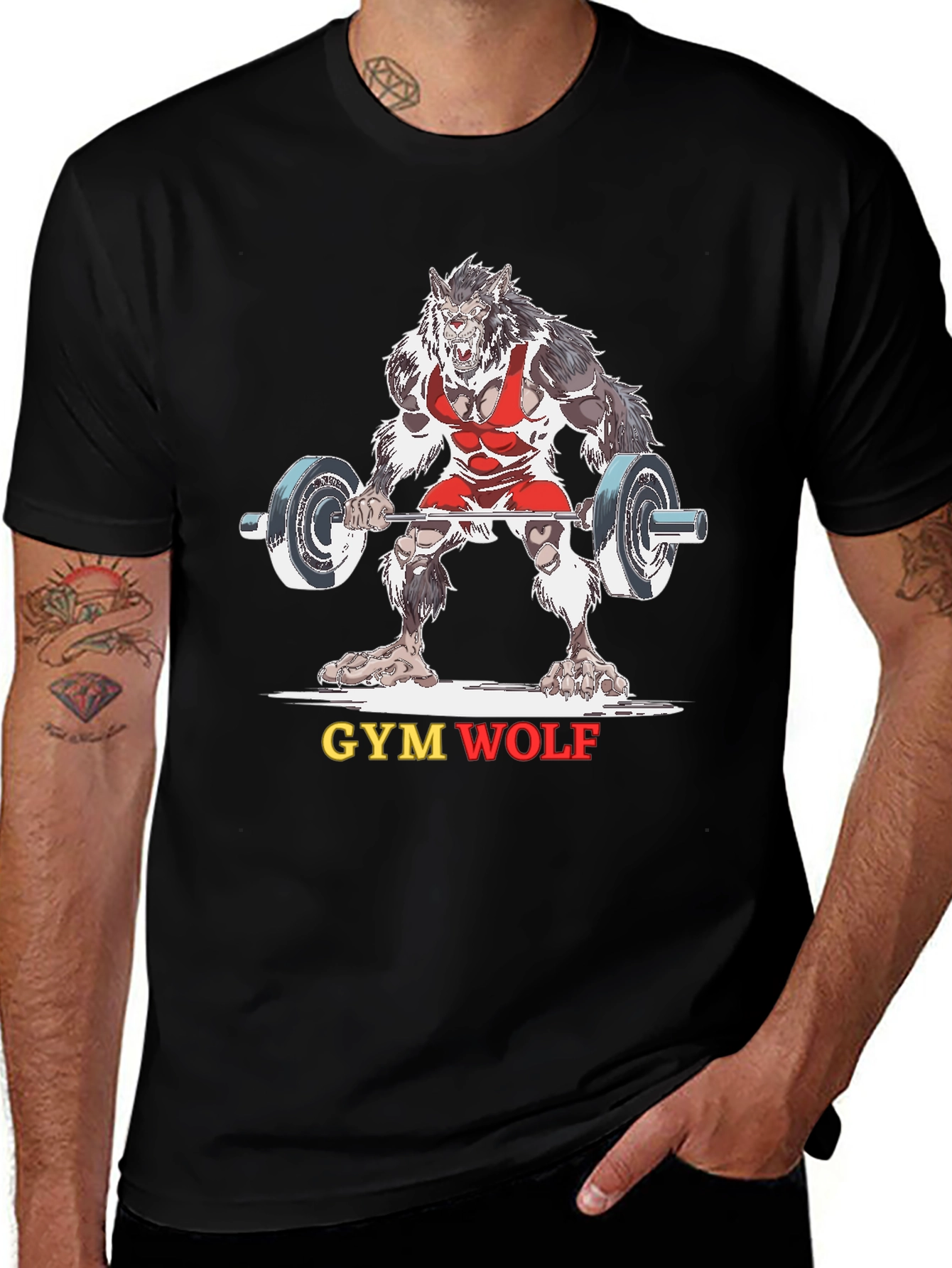 Gym Wolf Black T-Shirt