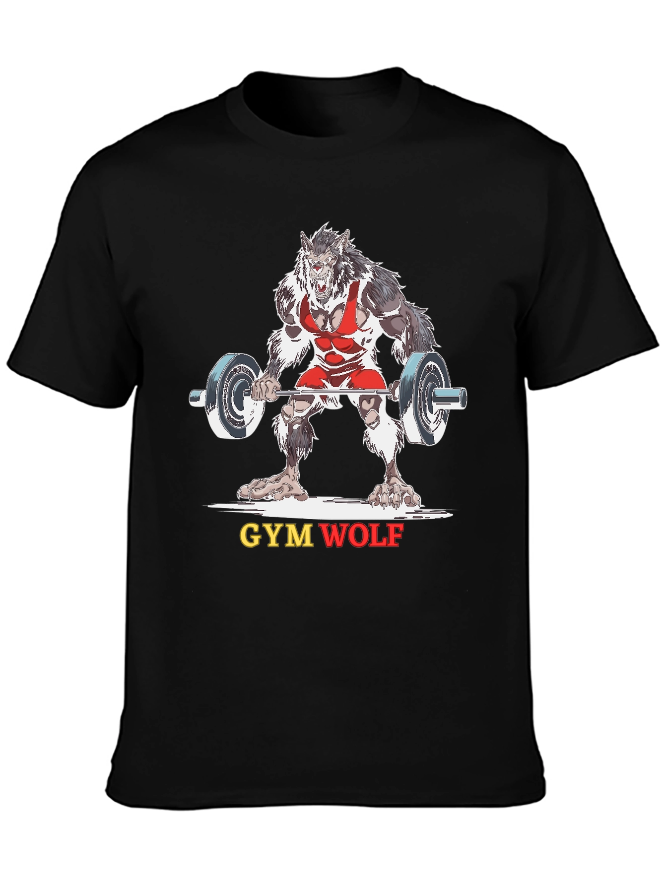 Gym Wolf Black T-Shirt