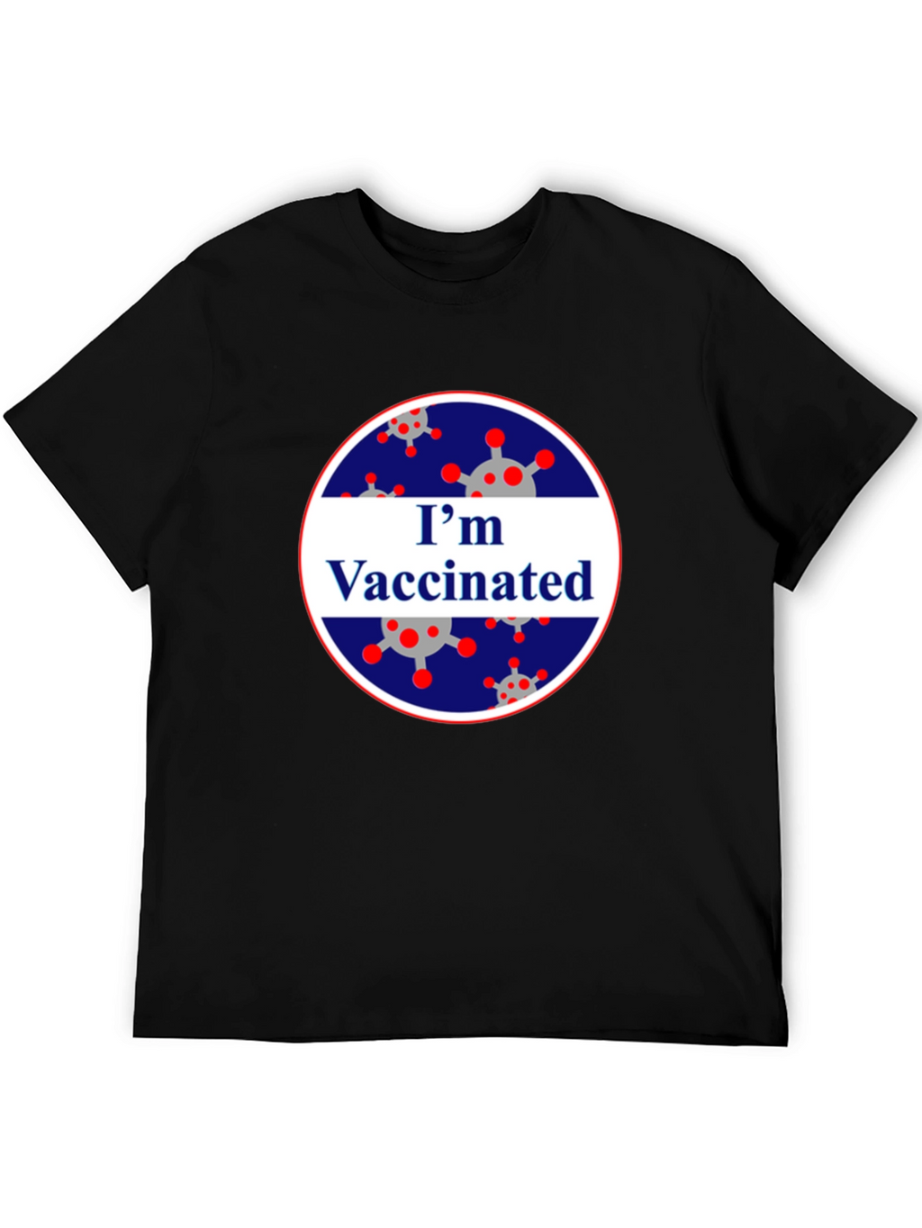 Im Vaccinated Black T-Shirt
