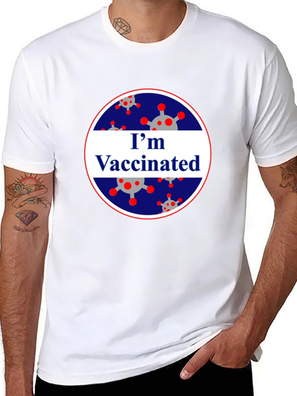 Im Vaccinated Black T-Shirt