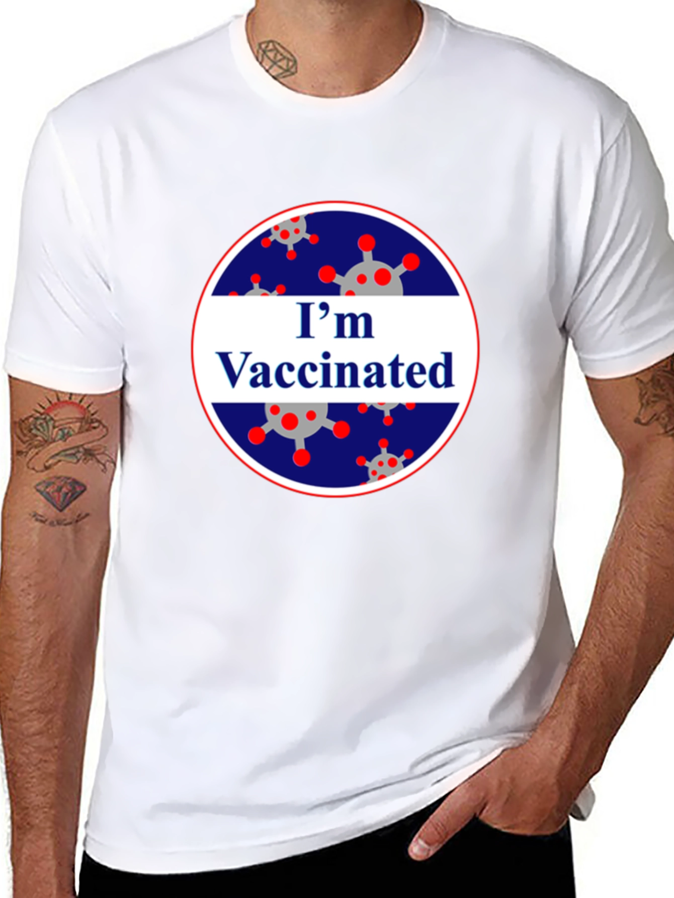 Im Vaccinated Black T-Shirt