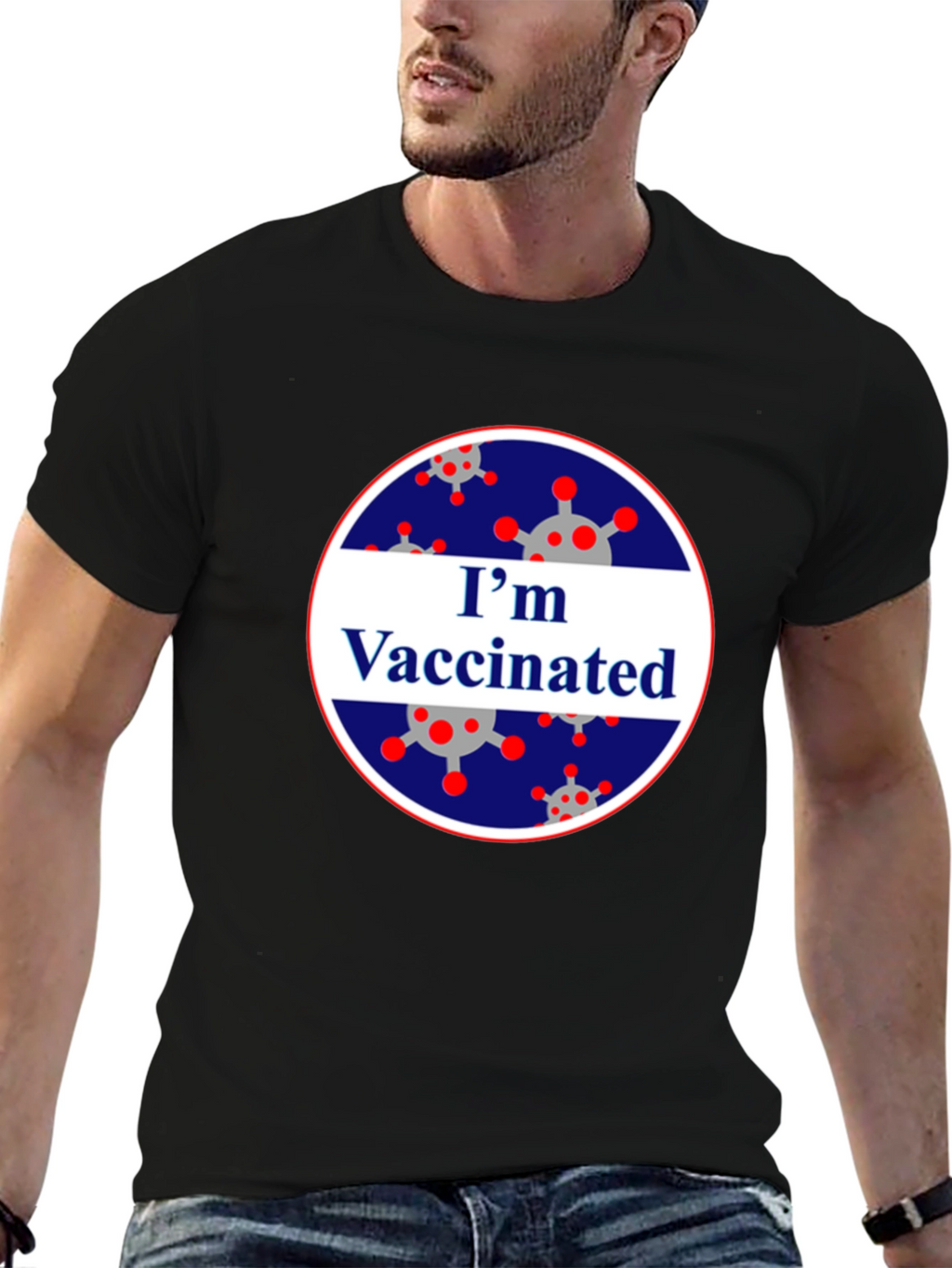 Im Vaccinated Black T-Shirt