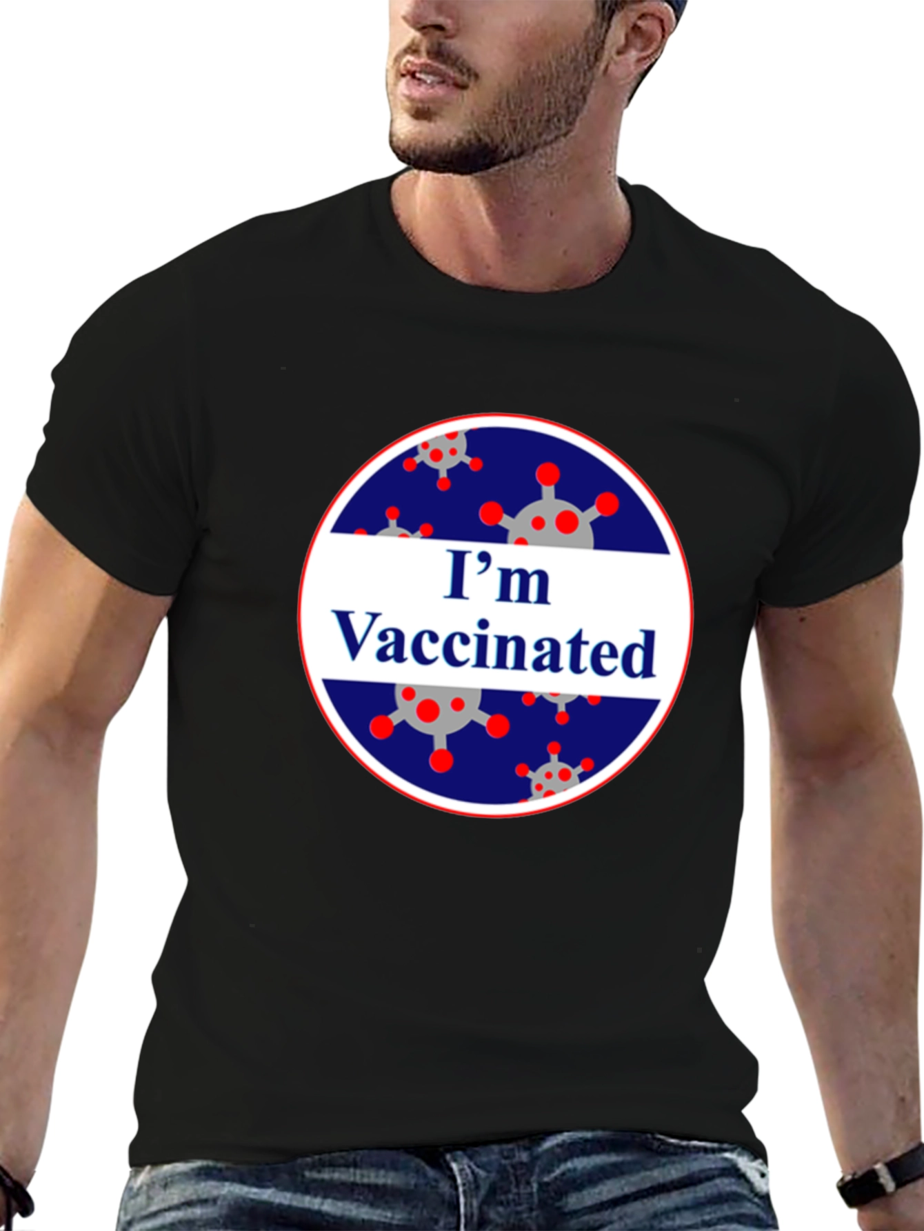 Im Vaccinated Black T-Shirt