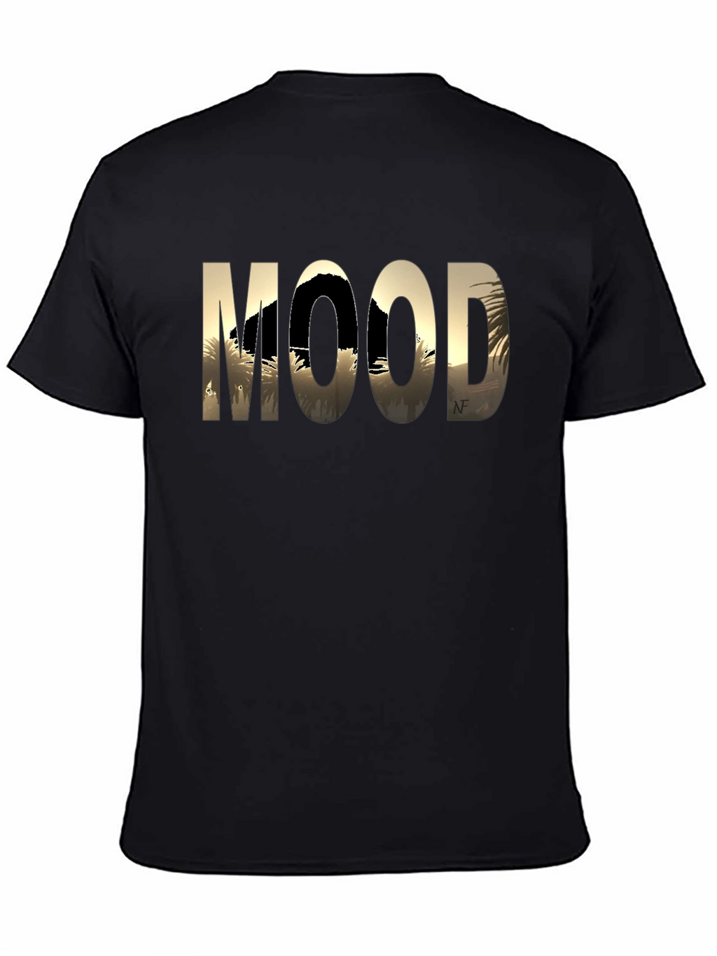 Mood Graphic Print Black T-Shirt