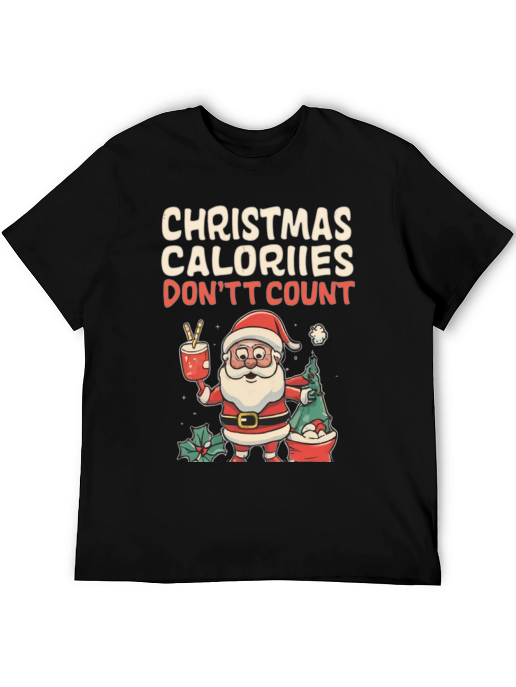 Christmas Calories T-Shirt Holiday Santa Tee