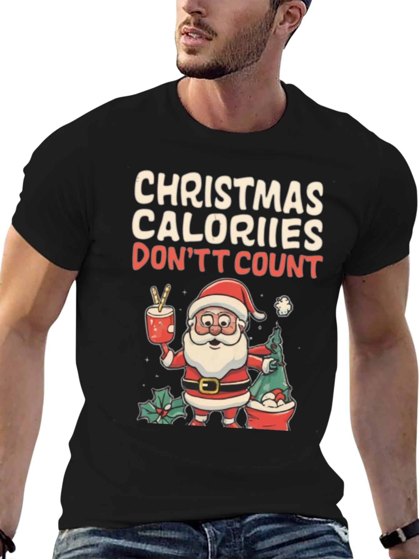 Christmas Calories T-Shirt Holiday Santa Tee